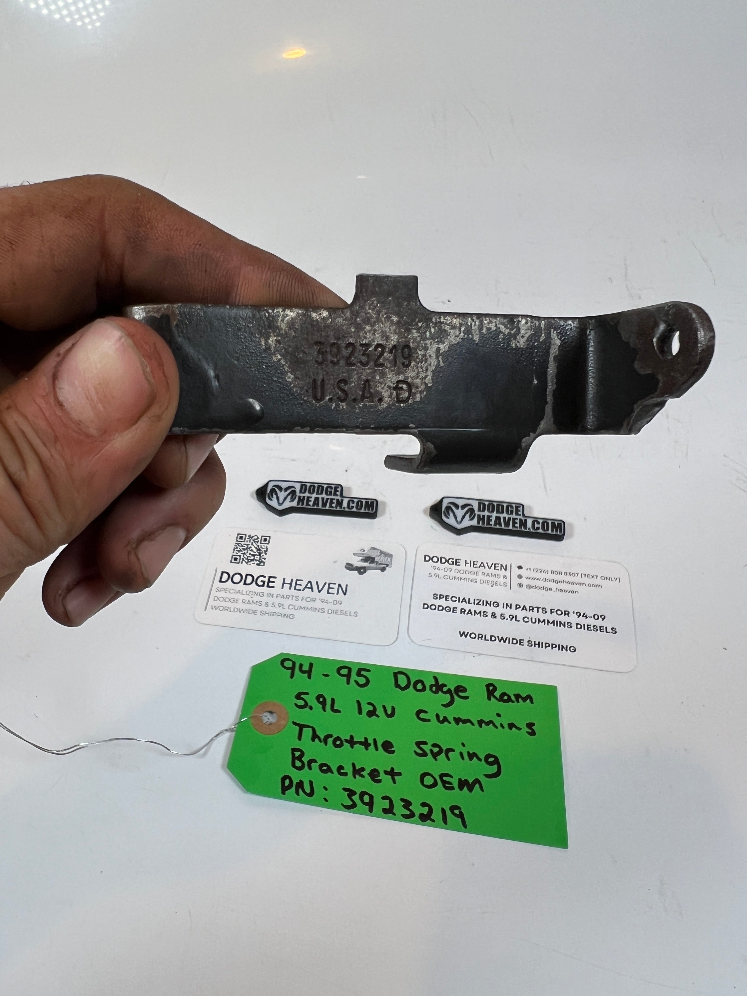 1994-1998 Dodge Ram 5.9L 12V Cummins Throttle Spring Bracket