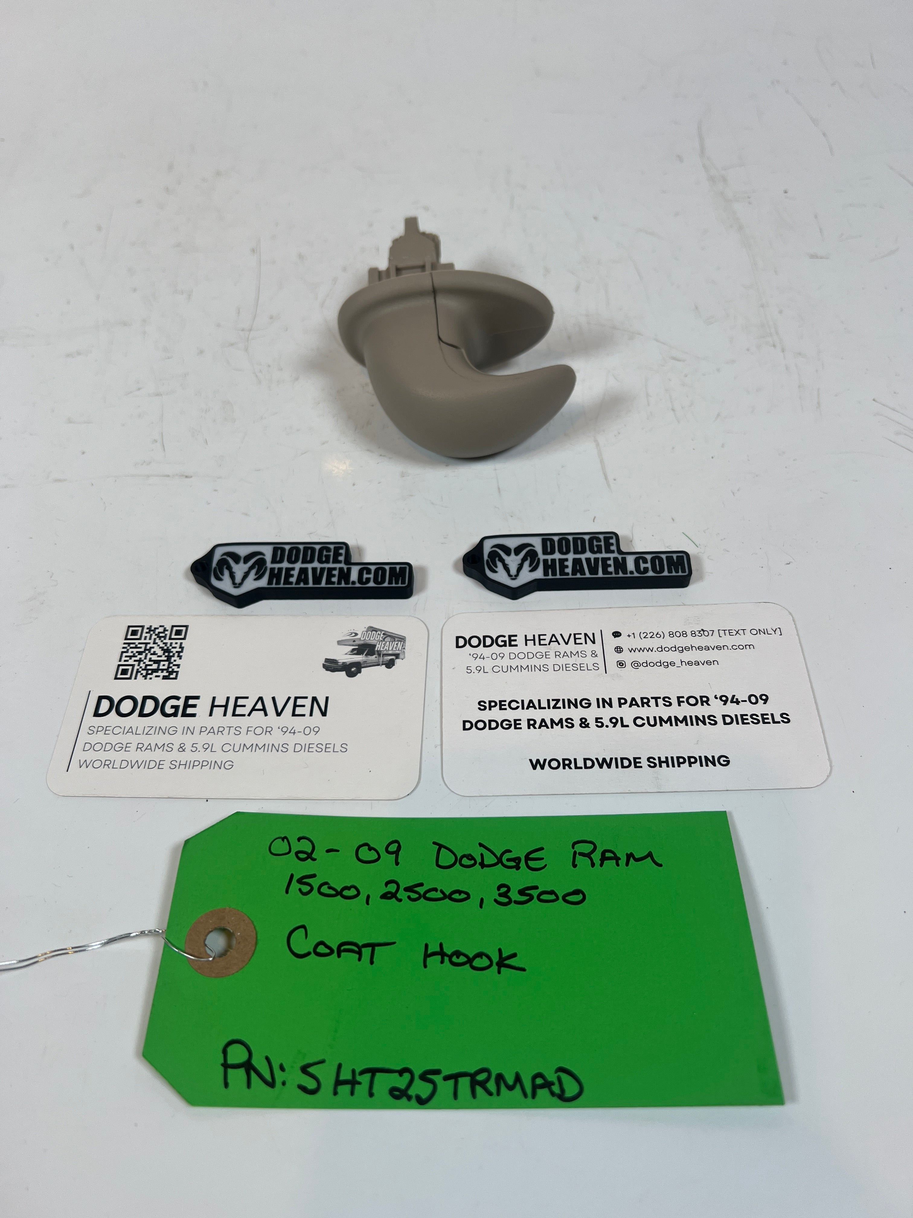 2002-2009 Dodge Ram 1500 2500 3500 Headliner Coat Hook