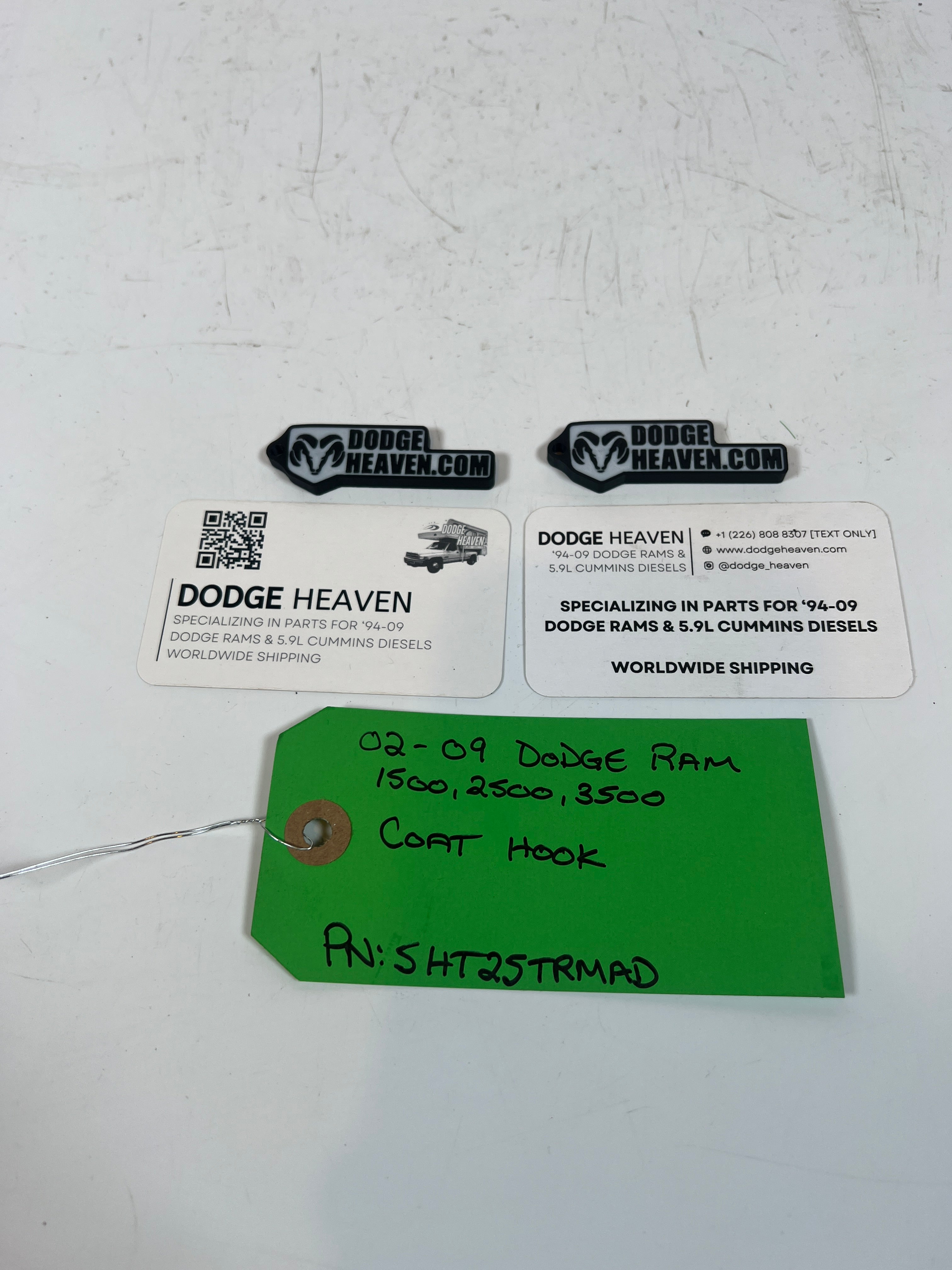 2002-2009 Dodge Ram 1500 2500 3500 Headliner Coat Hook