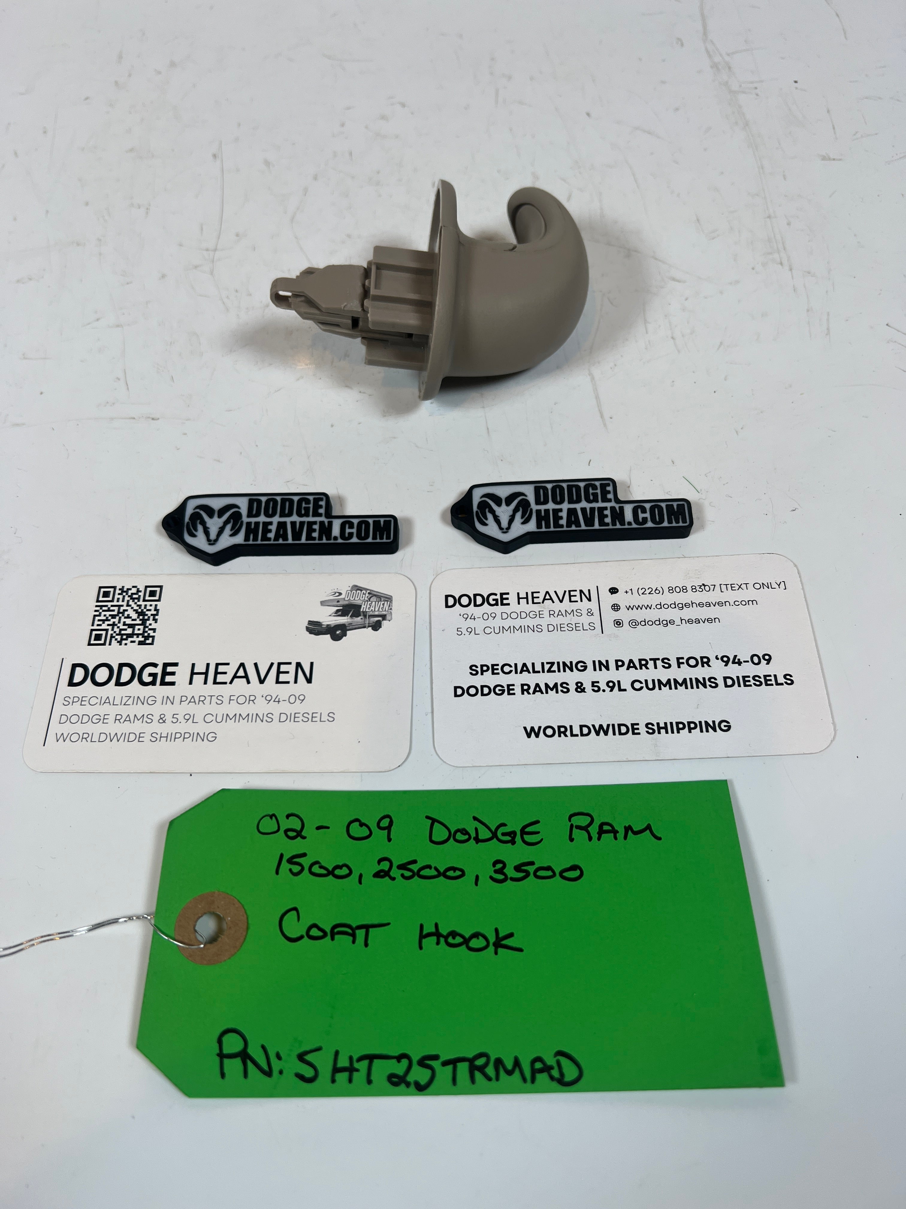 2002-2009 Dodge Ram 1500 2500 3500 Headliner Coat Hook