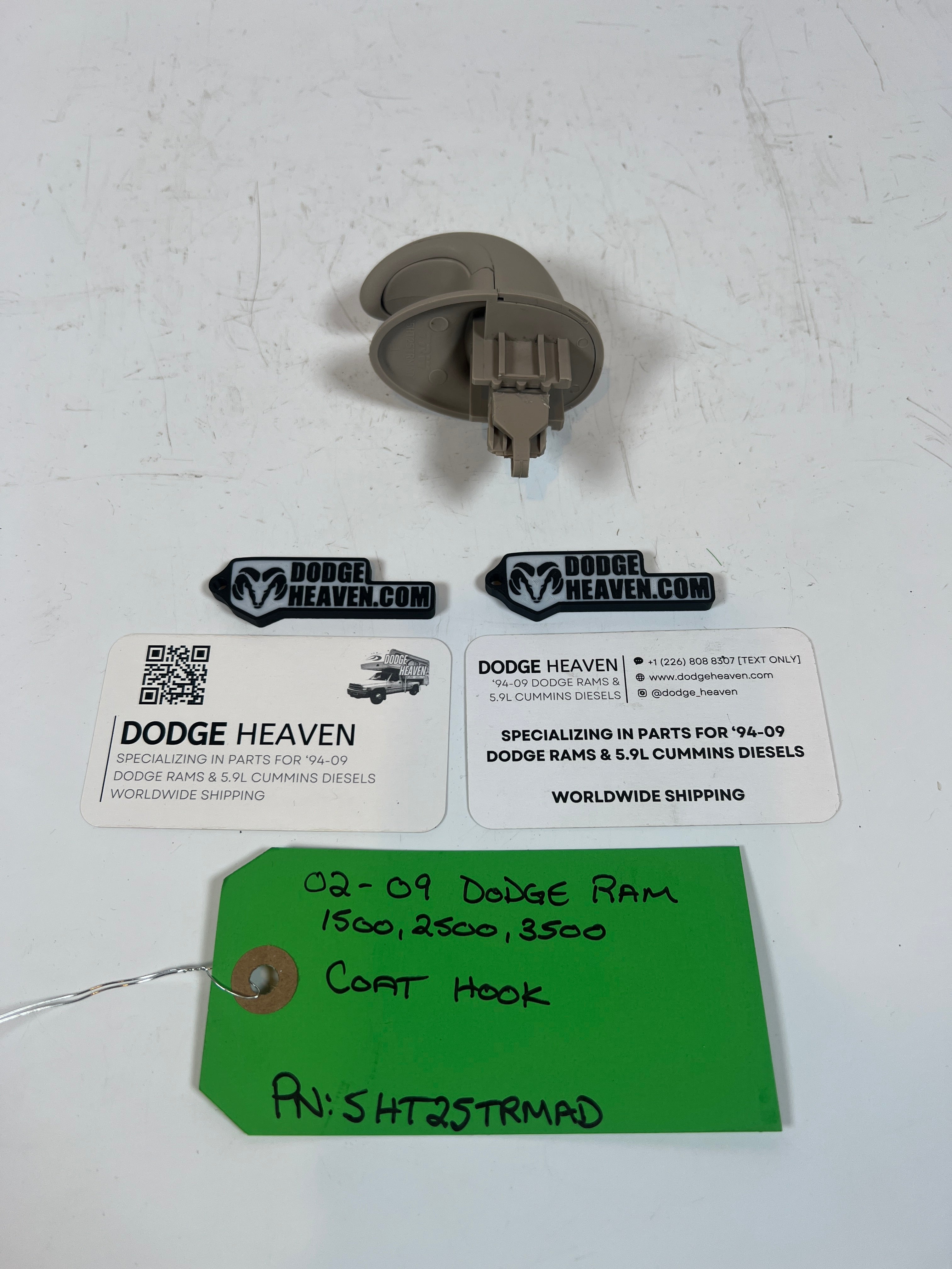 2002-2009 Dodge Ram 1500 2500 3500 Headliner Coat Hook