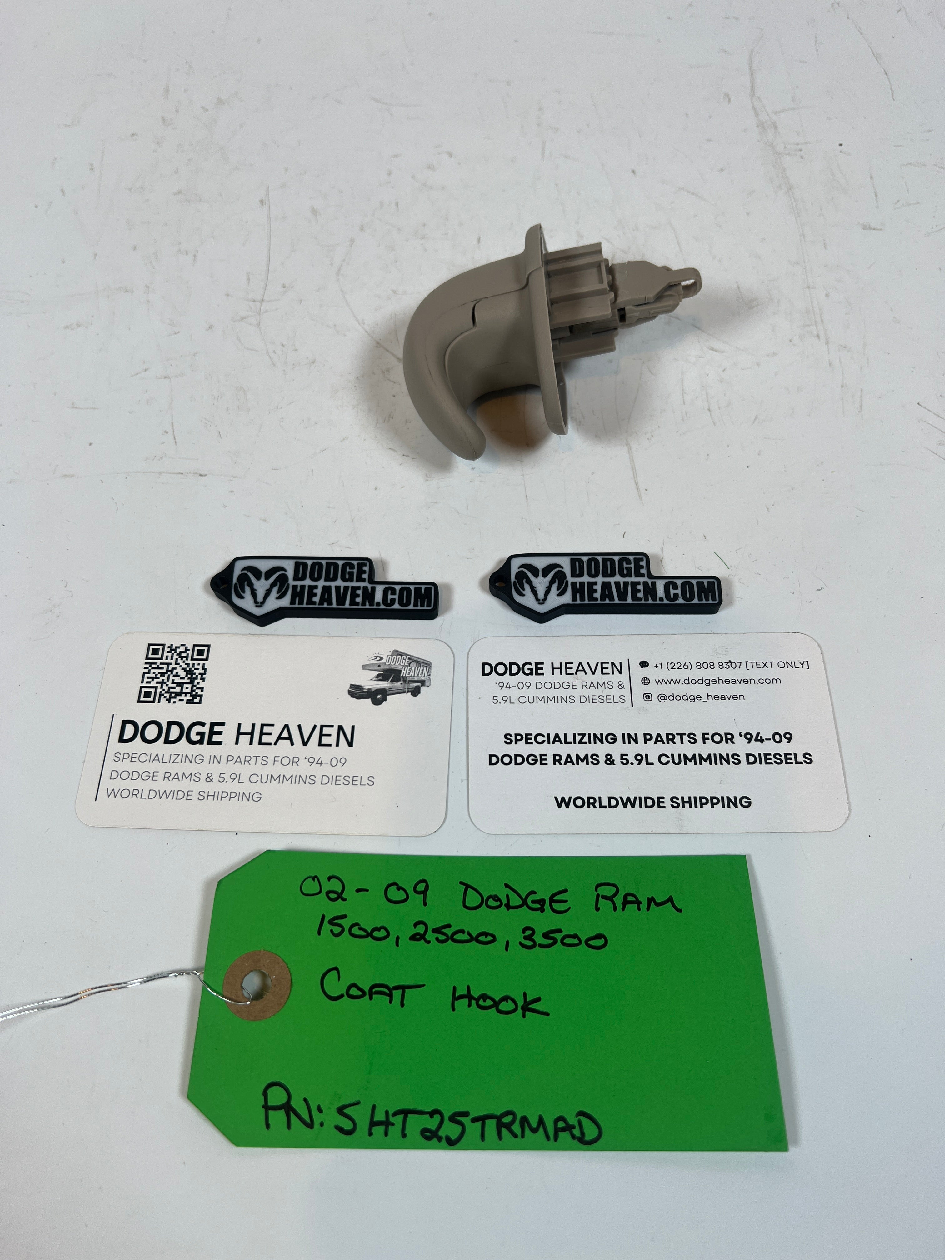 2002-2009 Dodge Ram 1500 2500 3500 Headliner Coat Hook