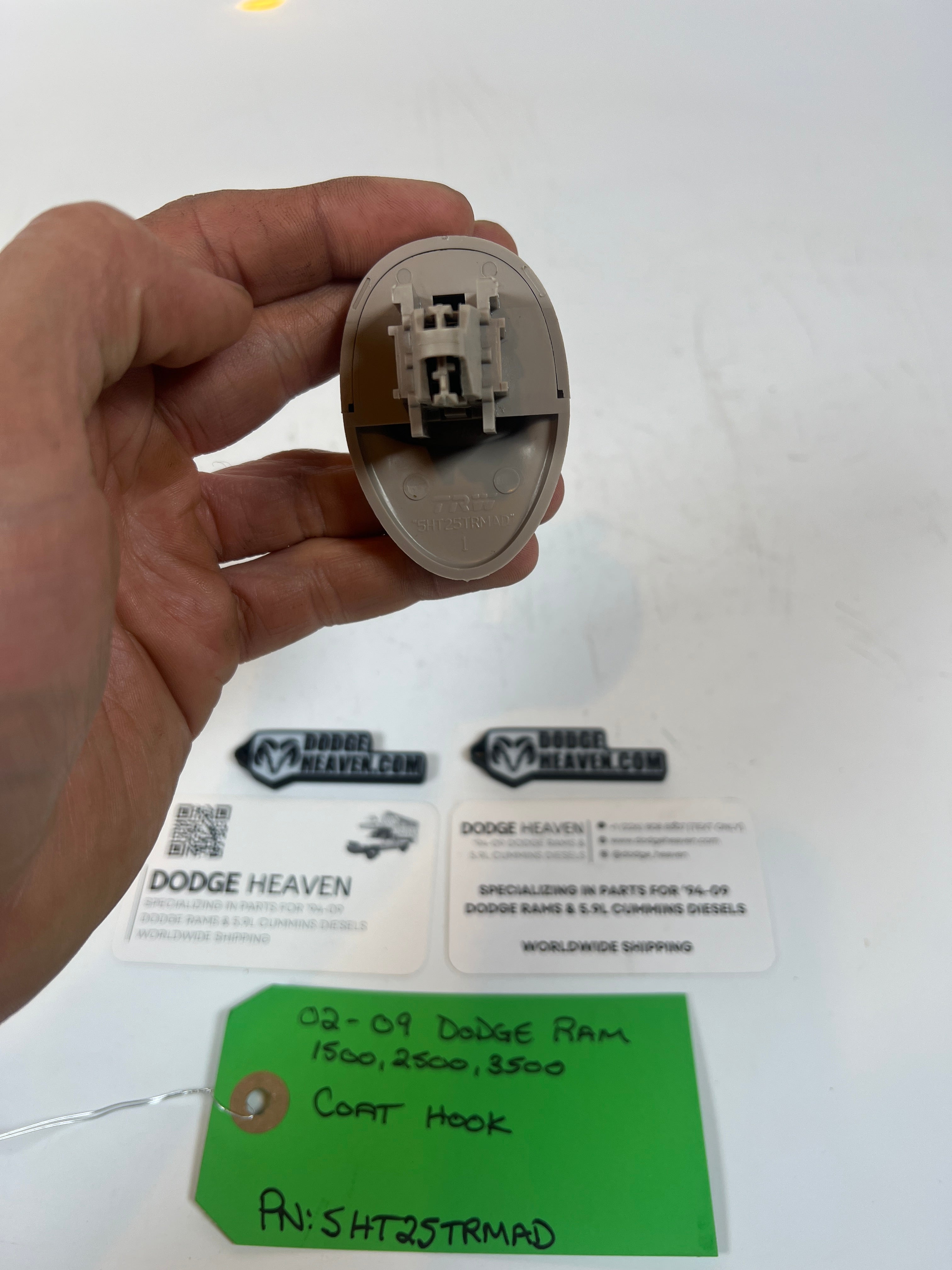 2002-2009 Dodge Ram 1500 2500 3500 Headliner Coat Hook