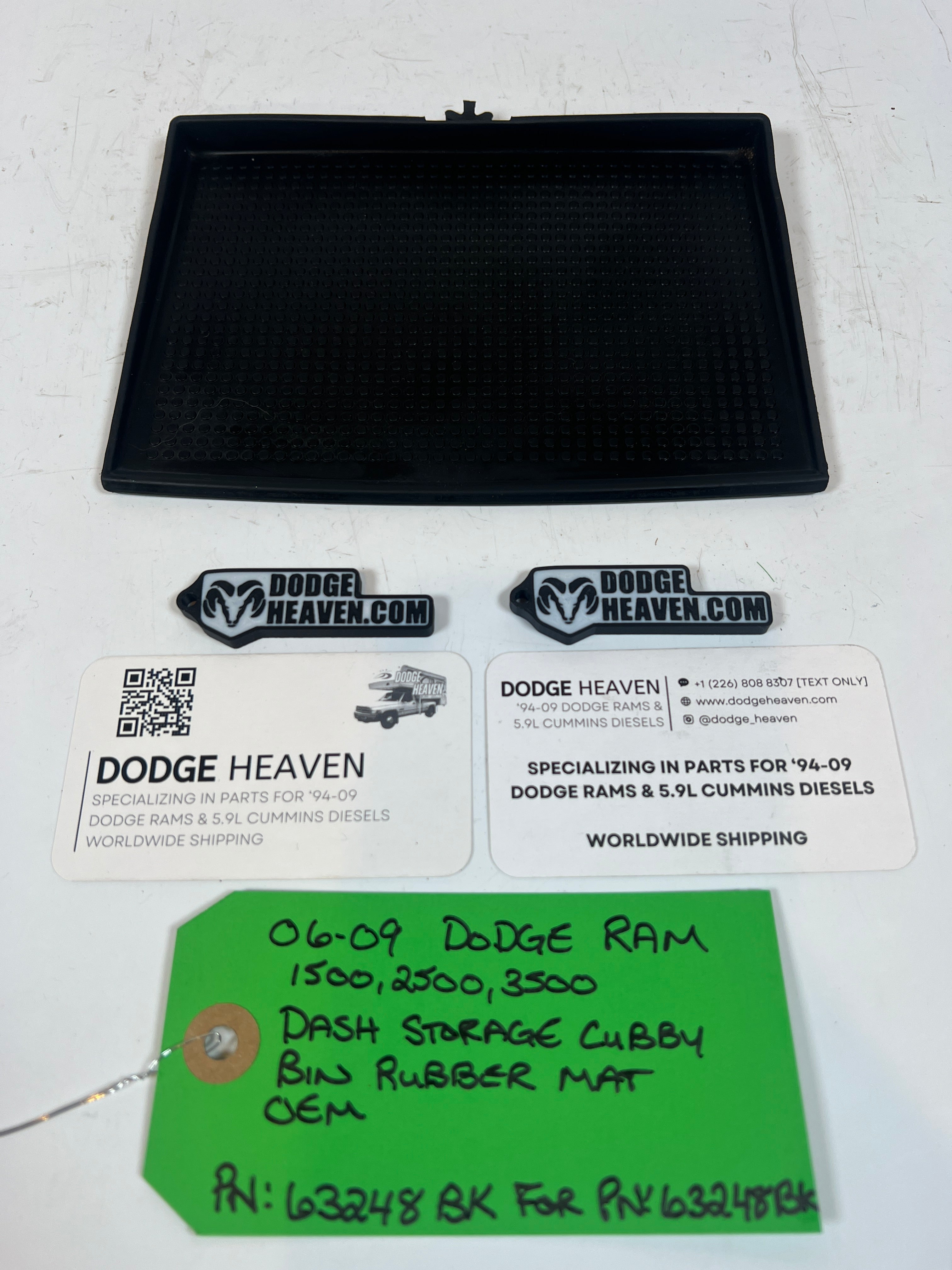 2006-2009 Dodge Ram 1500 3500 Dash Storage Cubby Rubber Mat