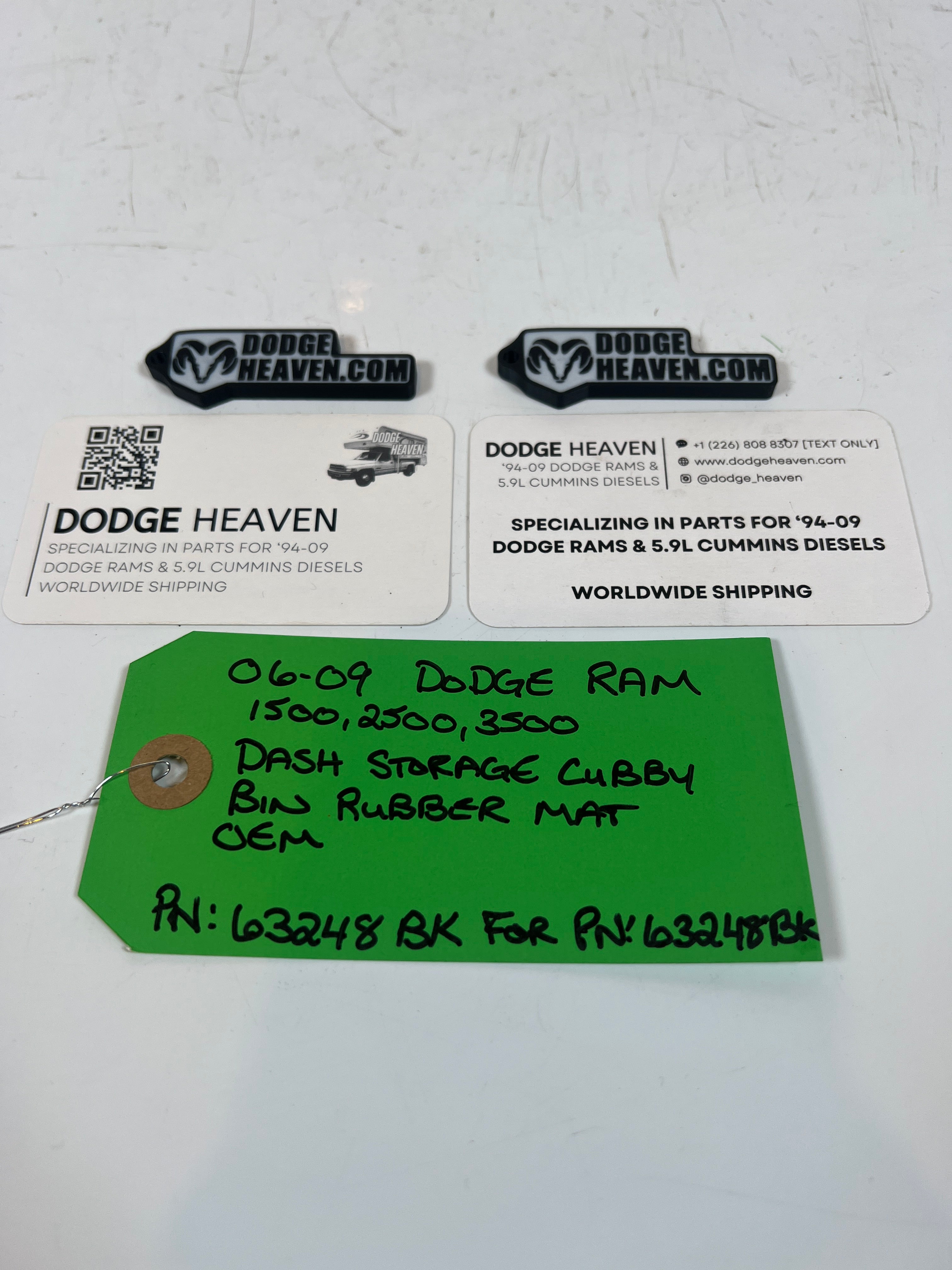 2006-2009 Dodge Ram 1500 3500 Dash Storage Cubby Rubber Mat