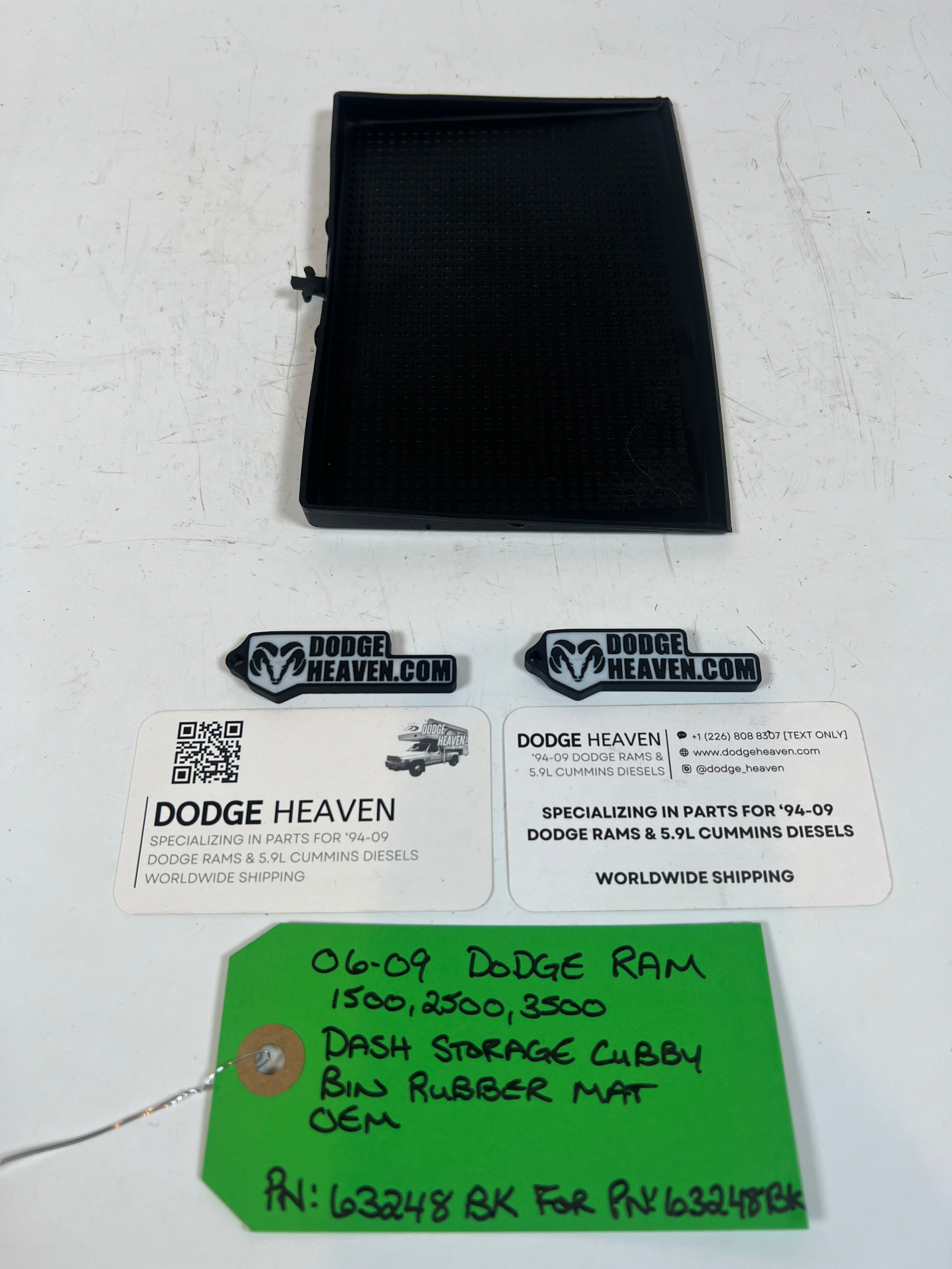 2006-2009 Dodge Ram 1500 3500 Dash Storage Cubby Rubber Mat