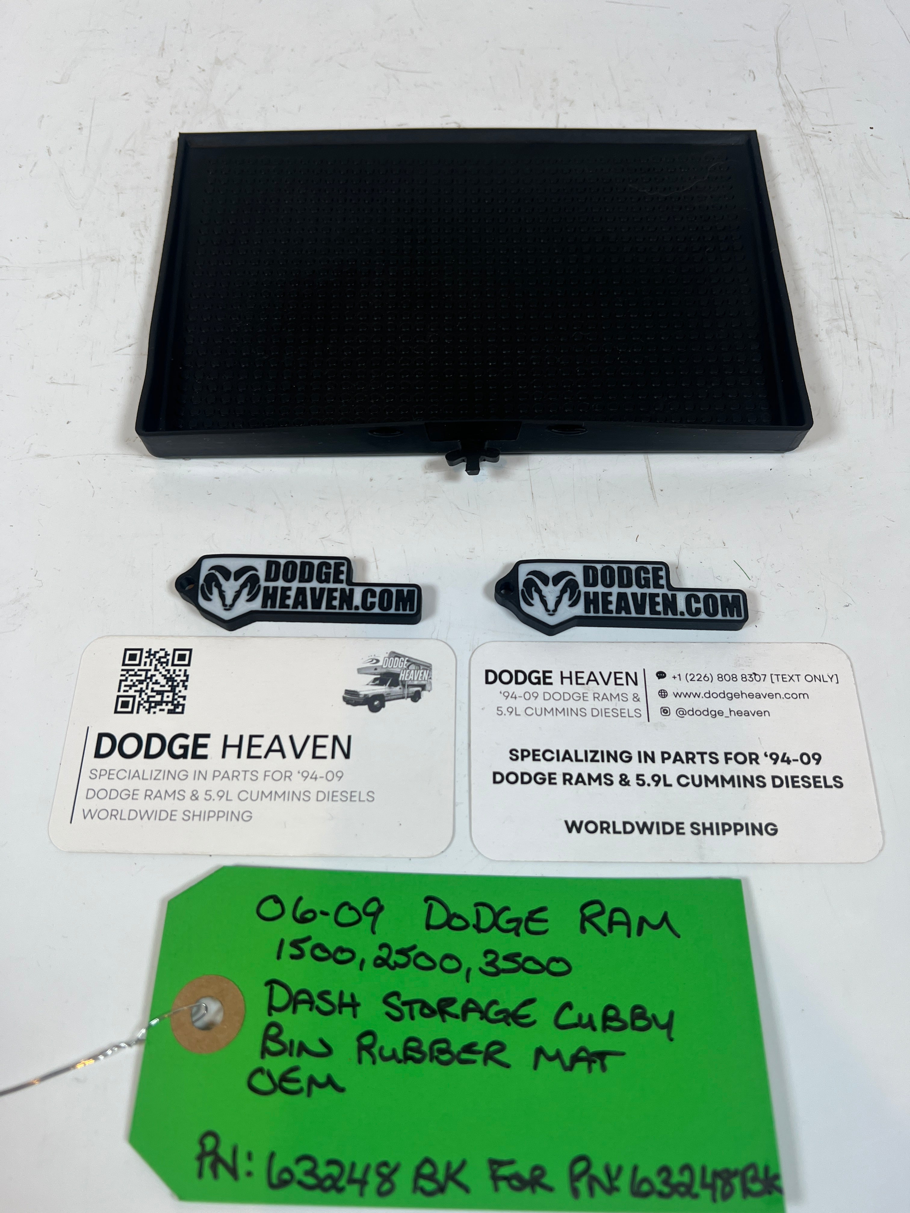 2006-2009 Dodge Ram 1500 3500 Dash Storage Cubby Rubber Mat