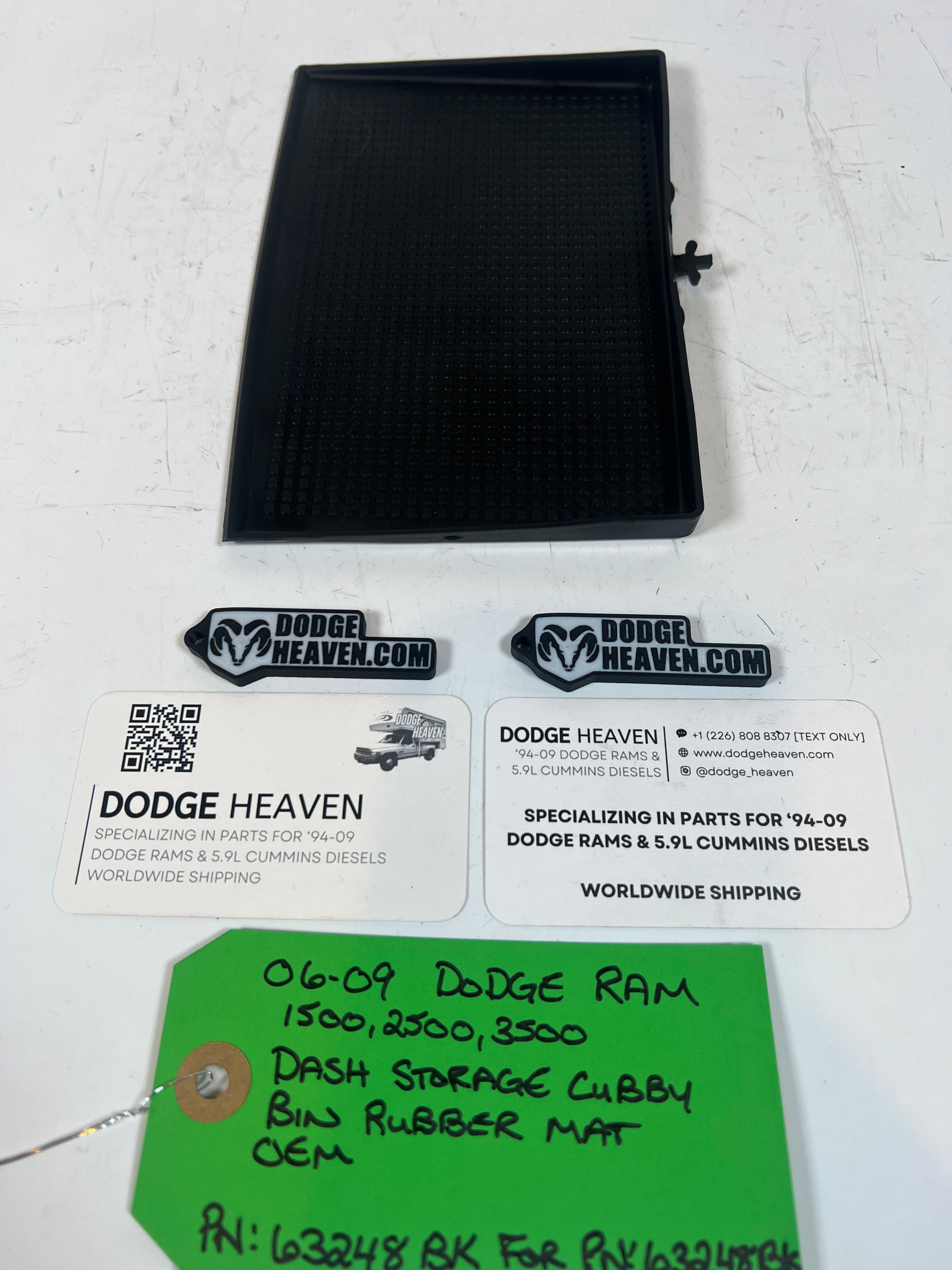 2006-2009 Dodge Ram 1500 3500 Dash Storage Cubby Rubber Mat