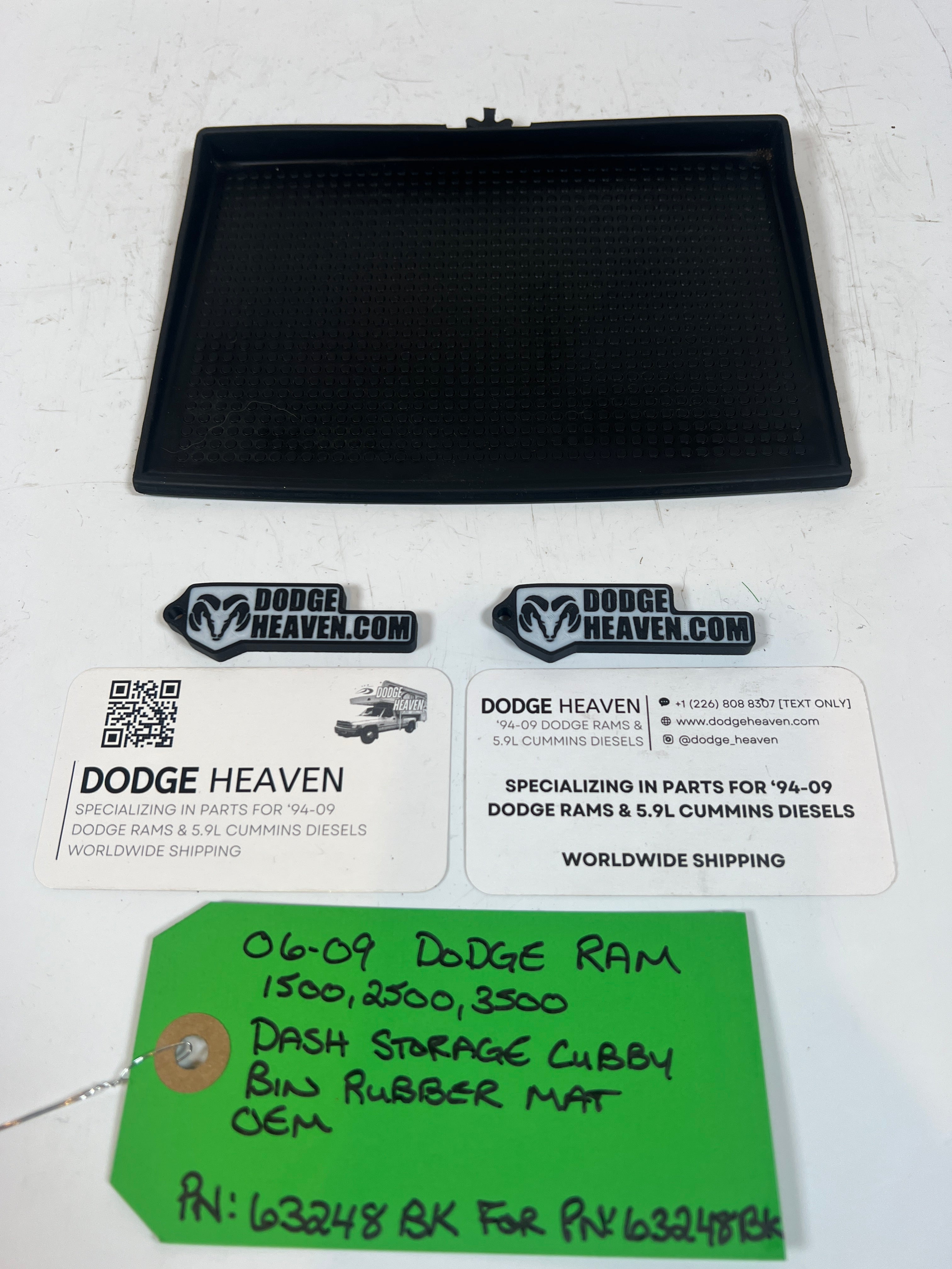 2006-2009 Dodge Ram 1500 3500 Dash Storage Cubby Rubber Mat
