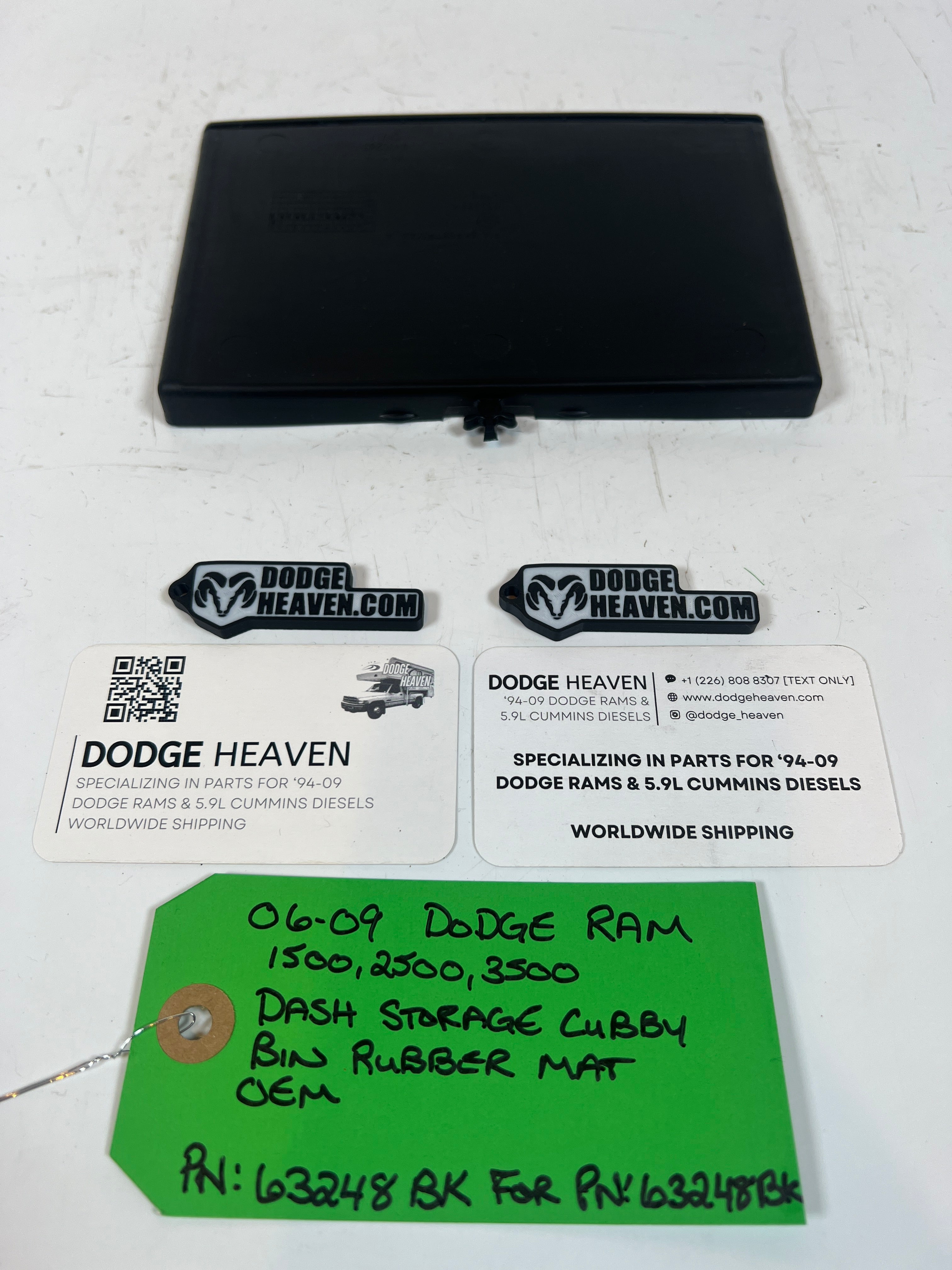 2006-2009 Dodge Ram 1500 3500 Dash Storage Cubby Rubber Mat