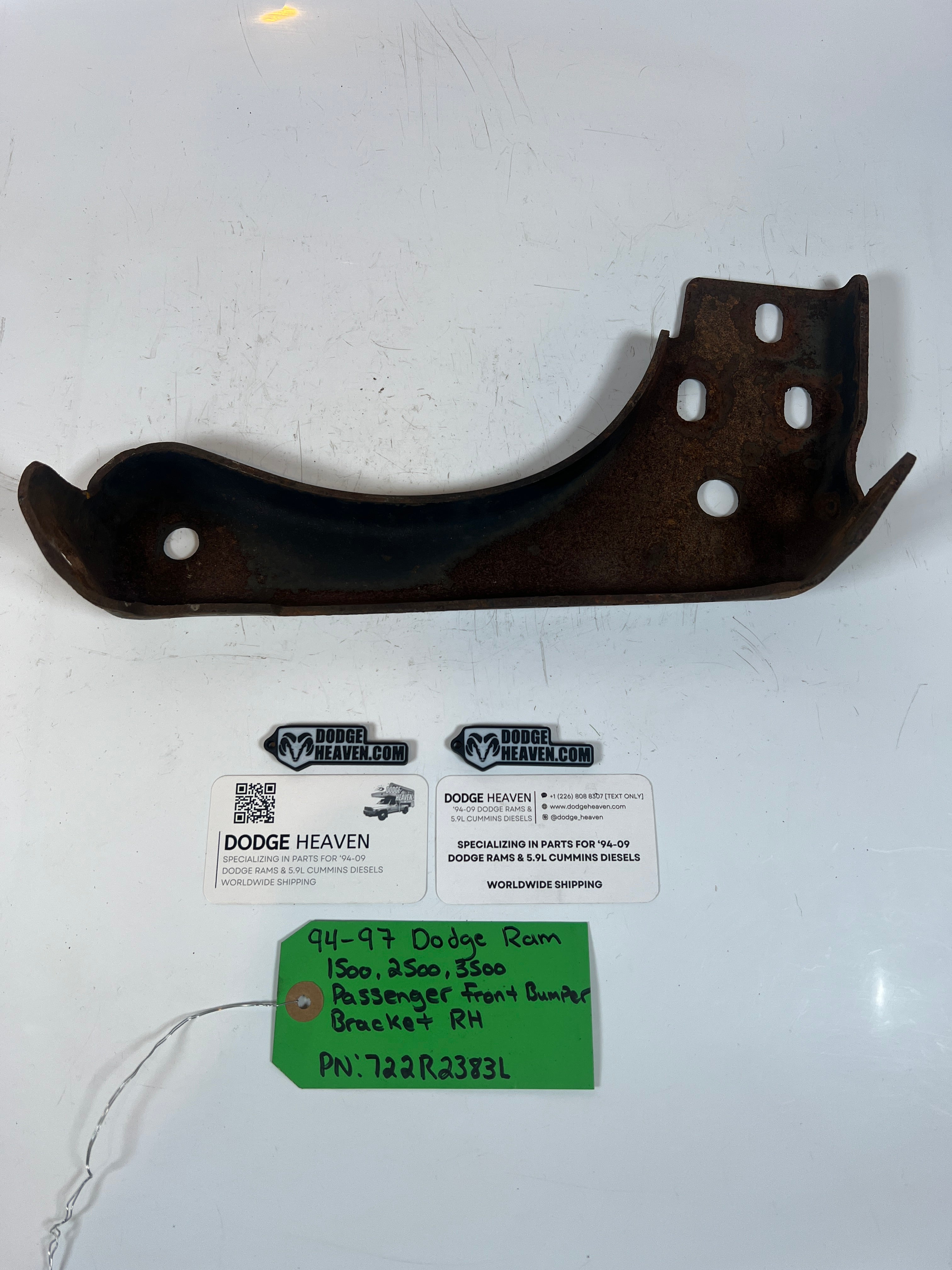1994-1996 Dodge Ram 1500-3500 Front Bumper Bracket Passenger RH