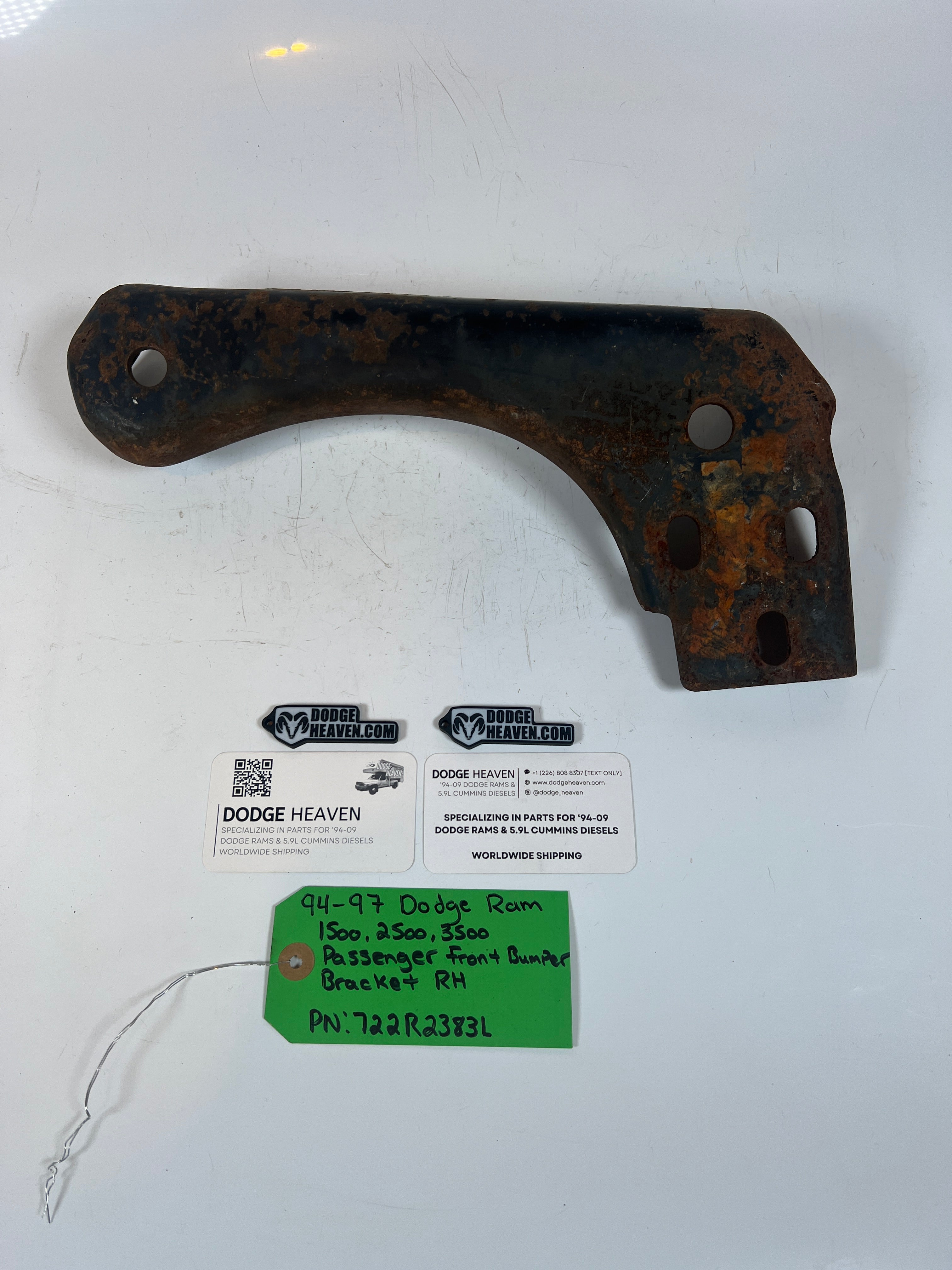 1994-1996 Dodge Ram 1500-3500 Front Bumper Bracket Passenger RH