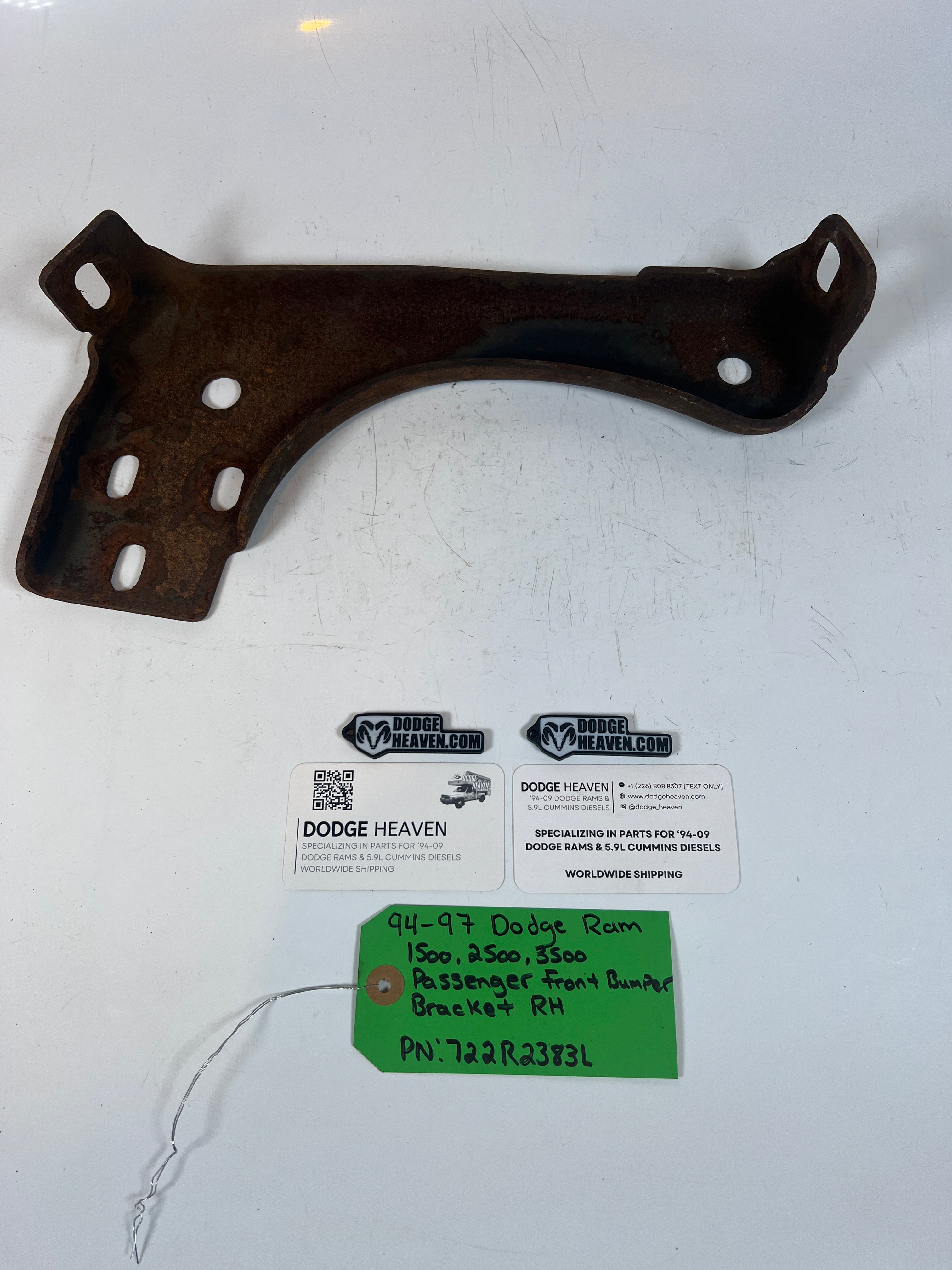 1994-1996 Dodge Ram 1500-3500 Front Bumper Bracket Passenger RH