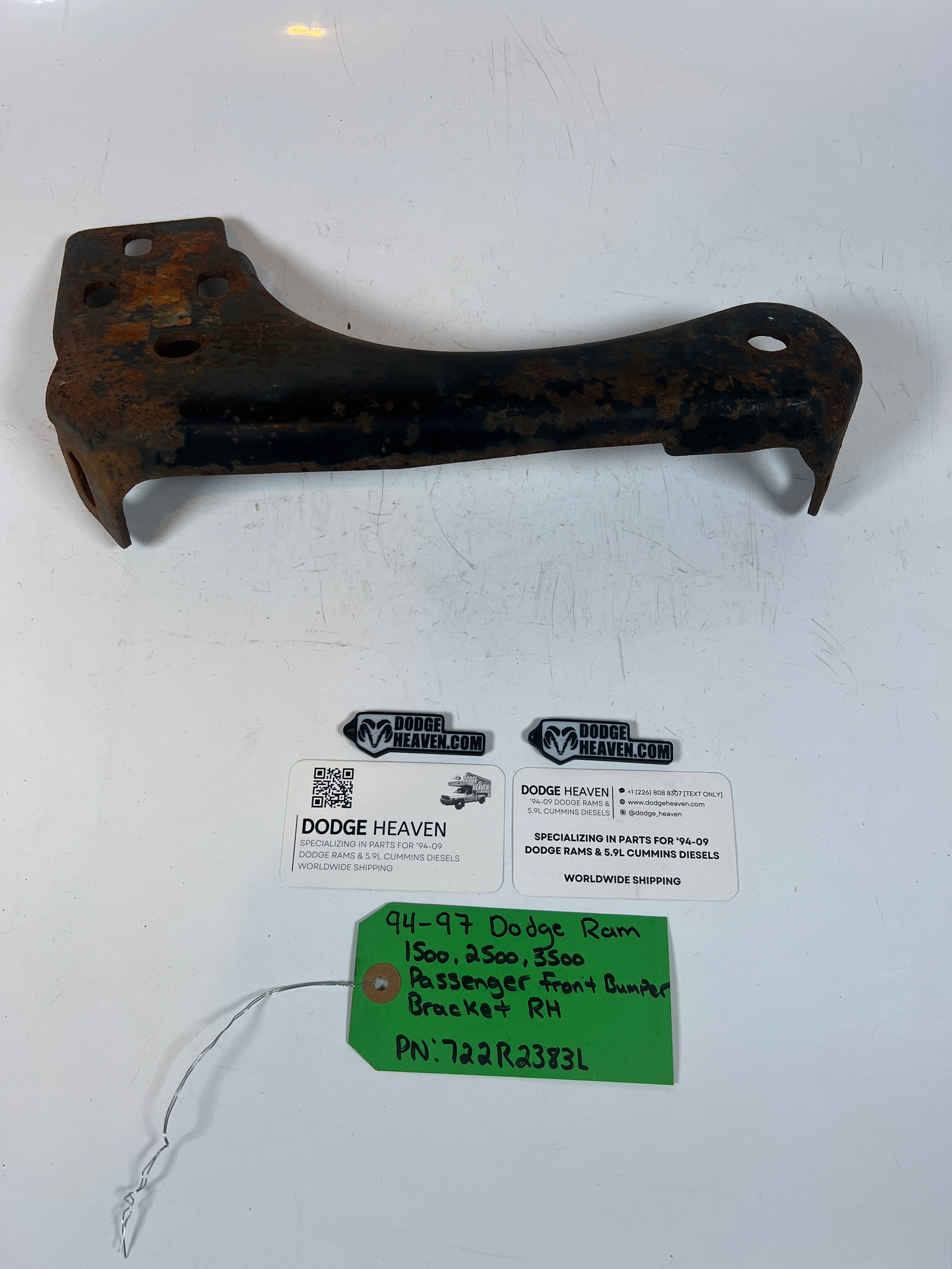 1994-1996 Dodge Ram 1500-3500 Front Bumper Bracket Passenger RH