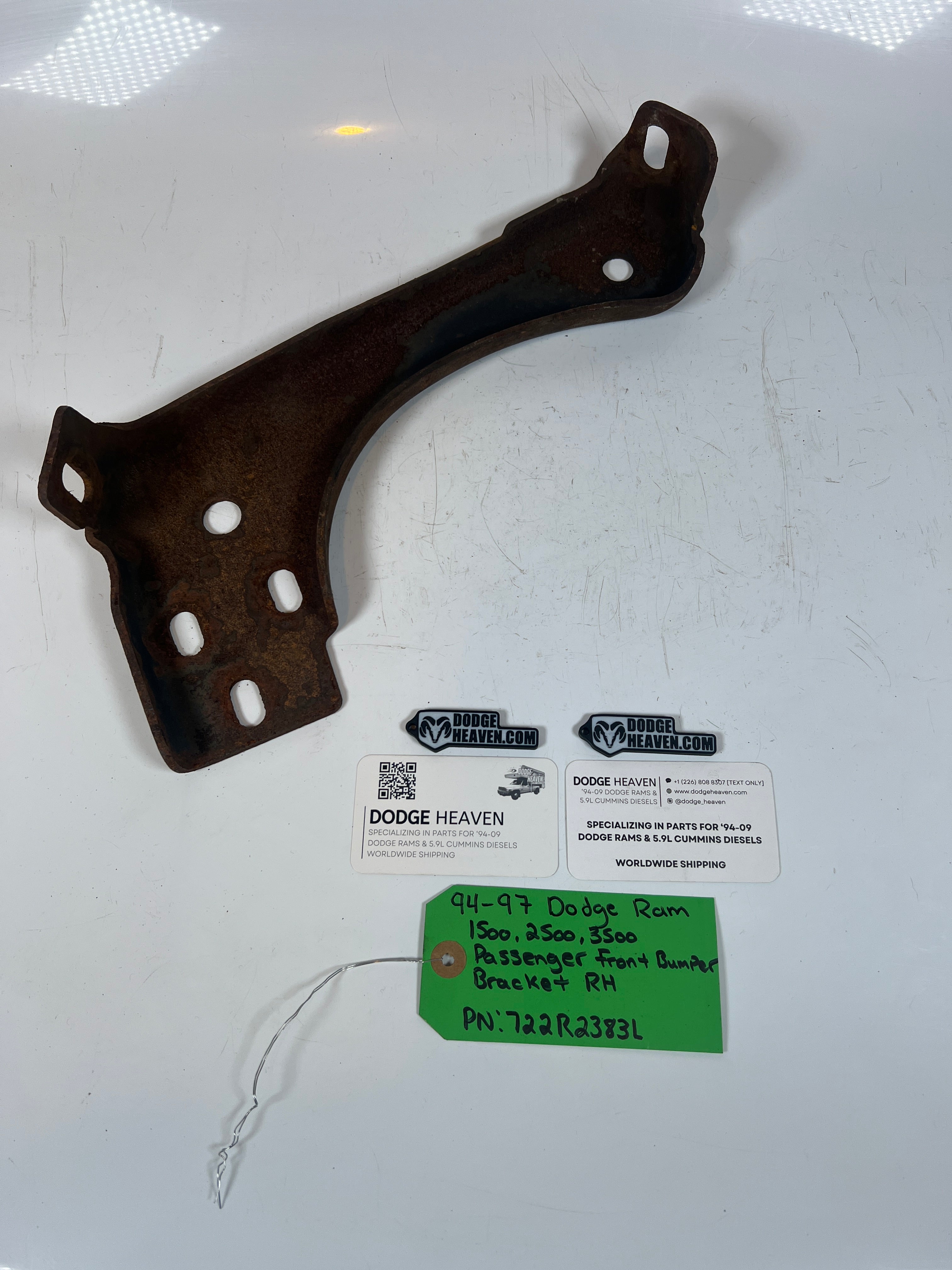 1994-1996 Dodge Ram 1500-3500 Front Bumper Bracket Passenger RH