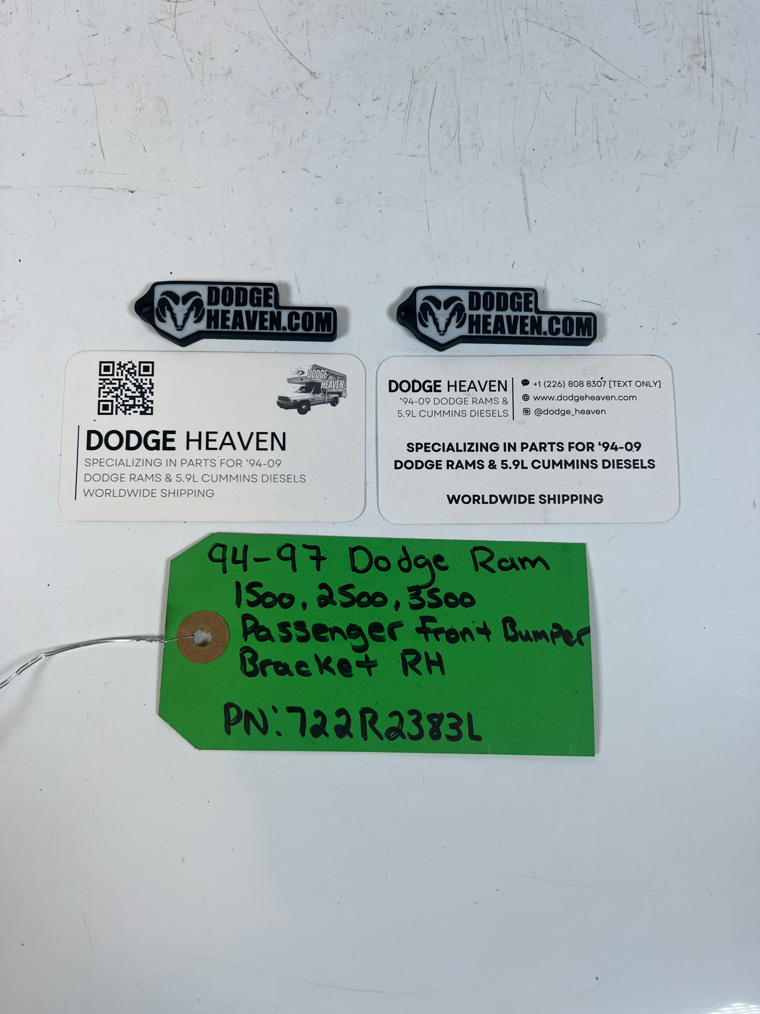 1994-1996 Dodge Ram 1500-3500 Front Bumper Bracket Passenger RH