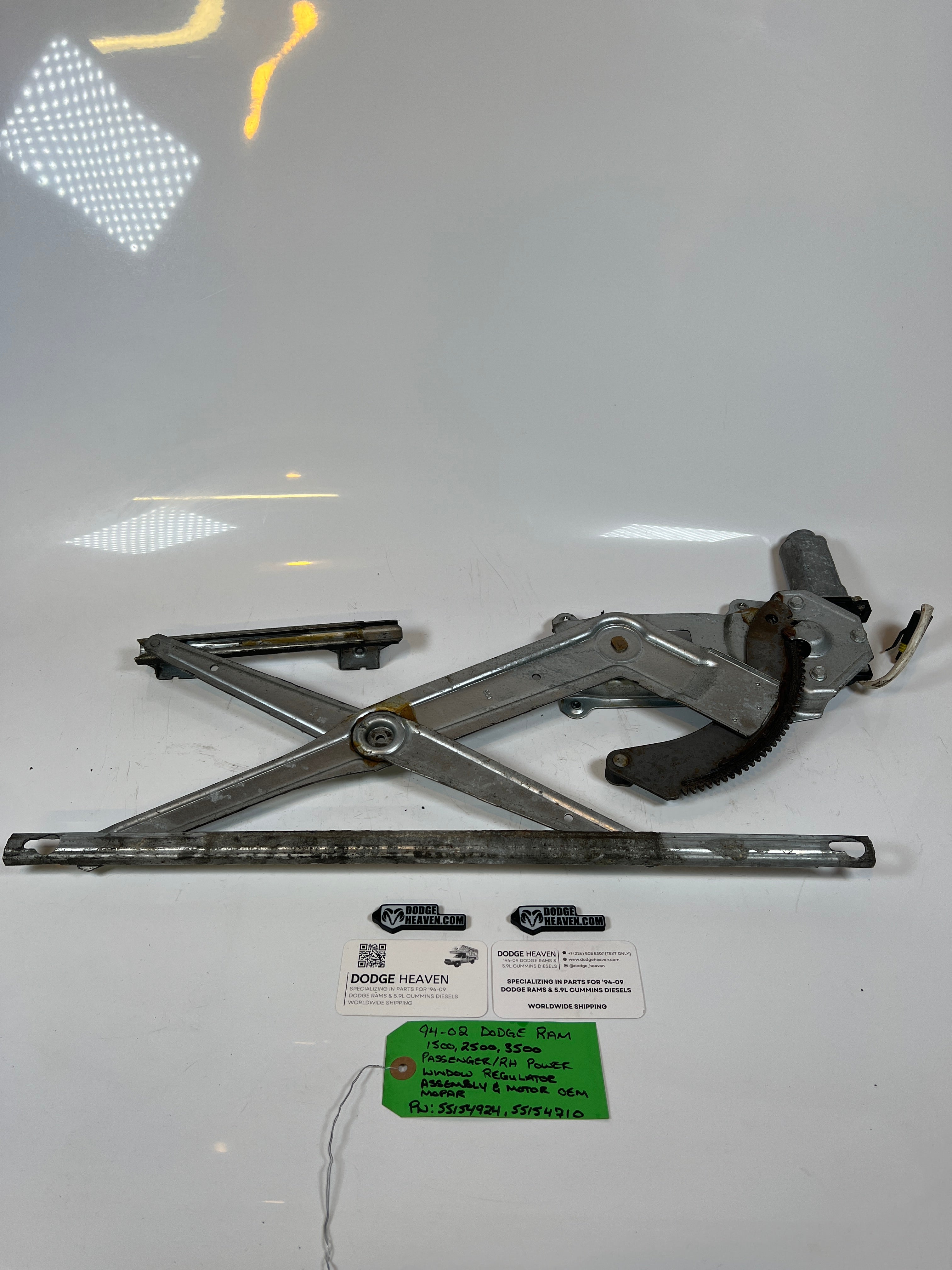 1994-2002 Dodge ram 1500-3500 Power Window Regulator Assembly Passenger RH