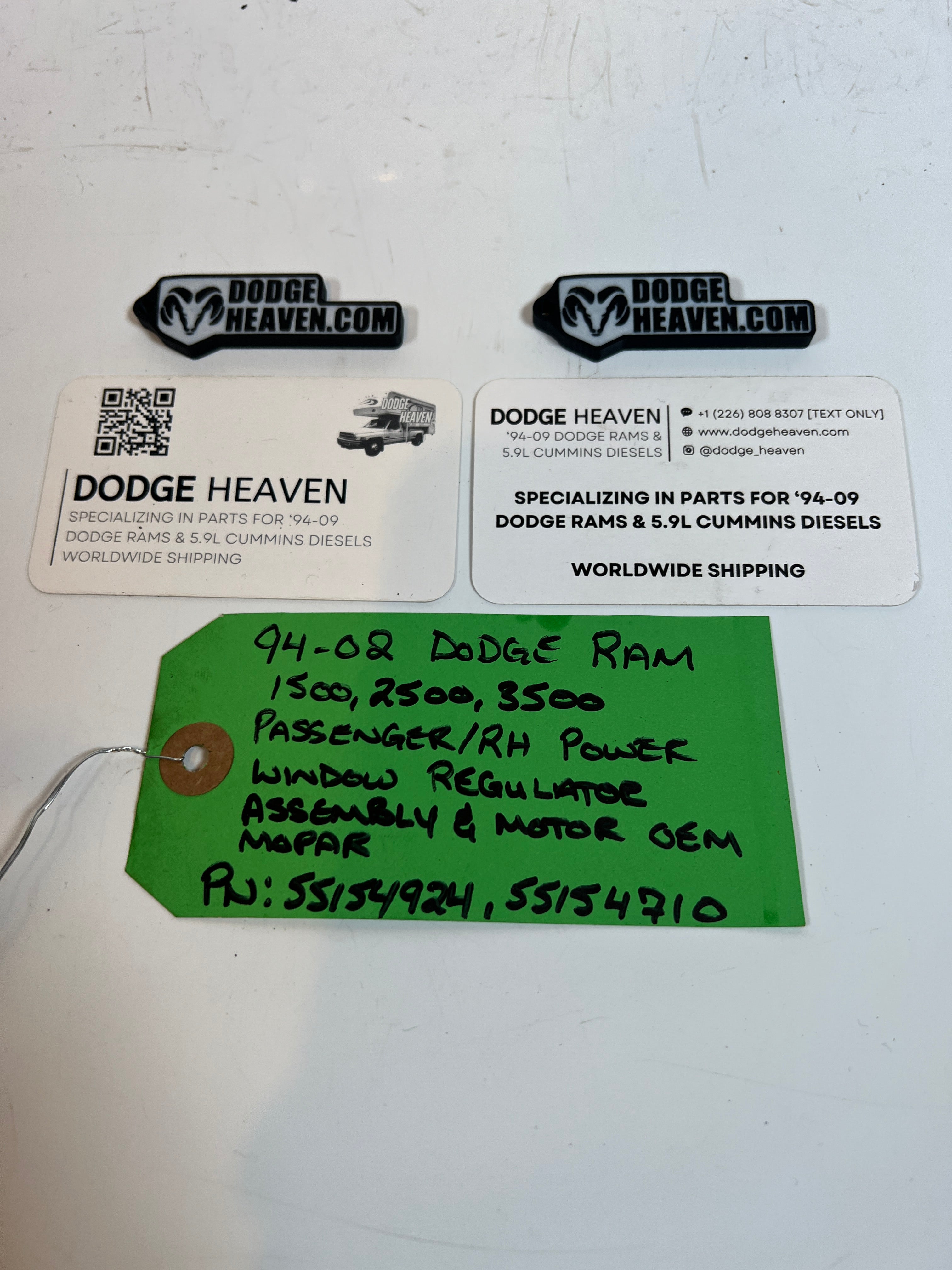 1994-2002 Dodge ram 1500-3500 Power Window Regulator Assembly Passenger RH