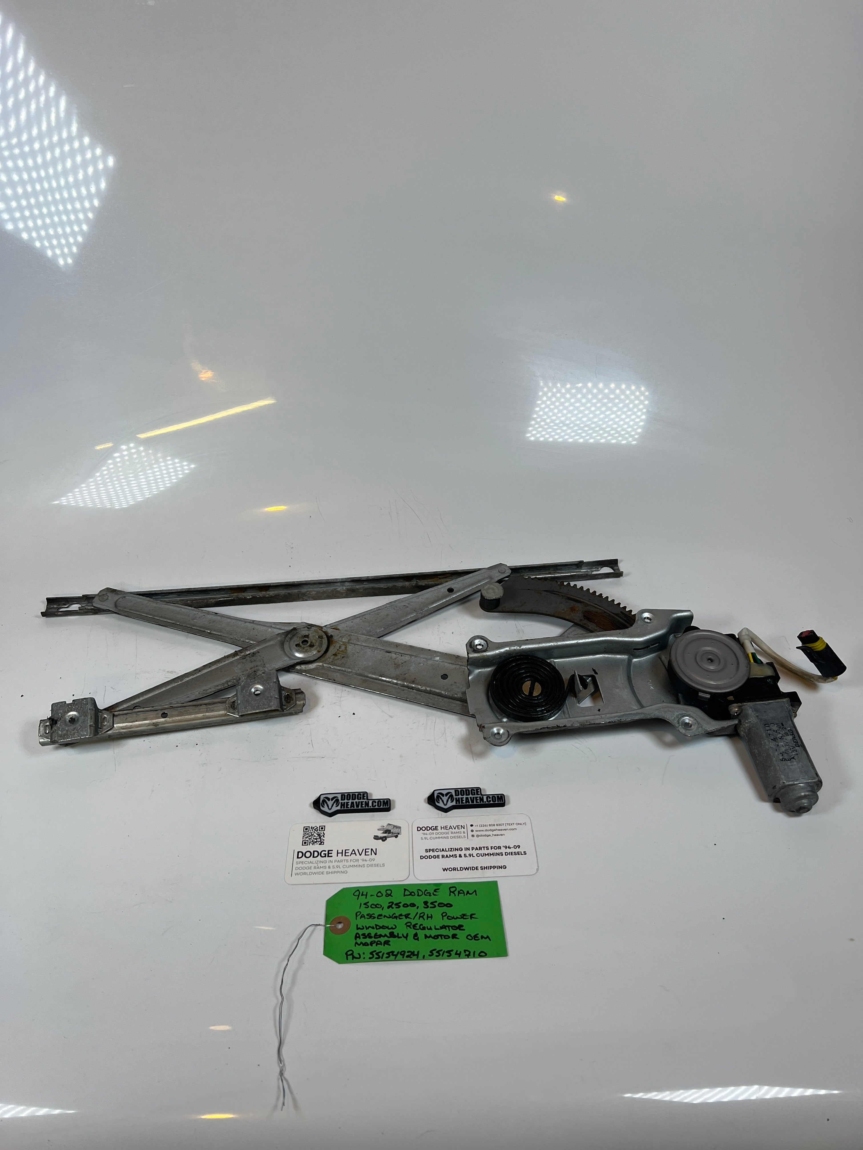1994-2002 Dodge ram 1500-3500 Power Window Regulator Assembly Passenger RH