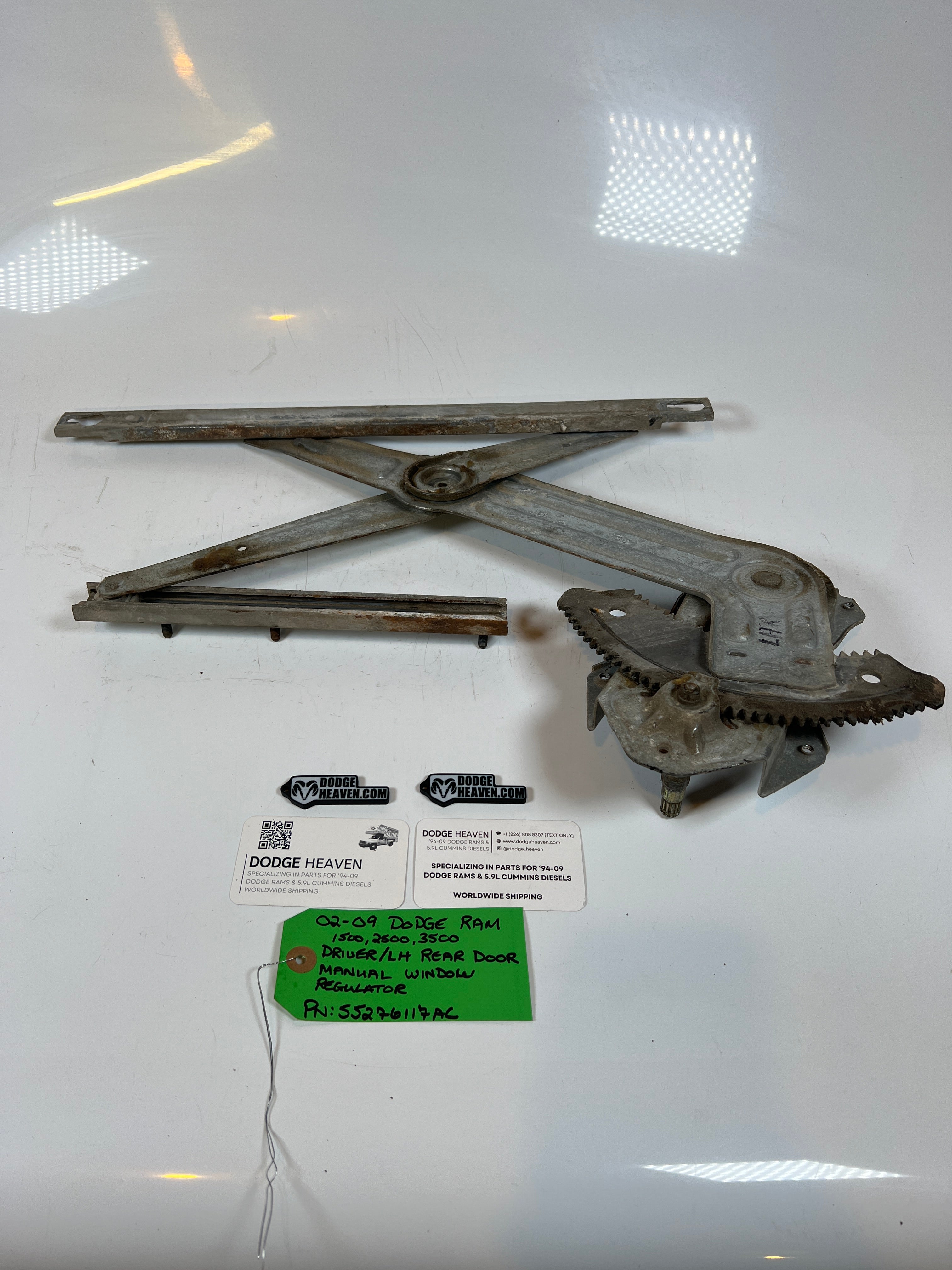 2002-2009 Dodge Ram 1500-3500 manual Window Regulator Rear Driver LH