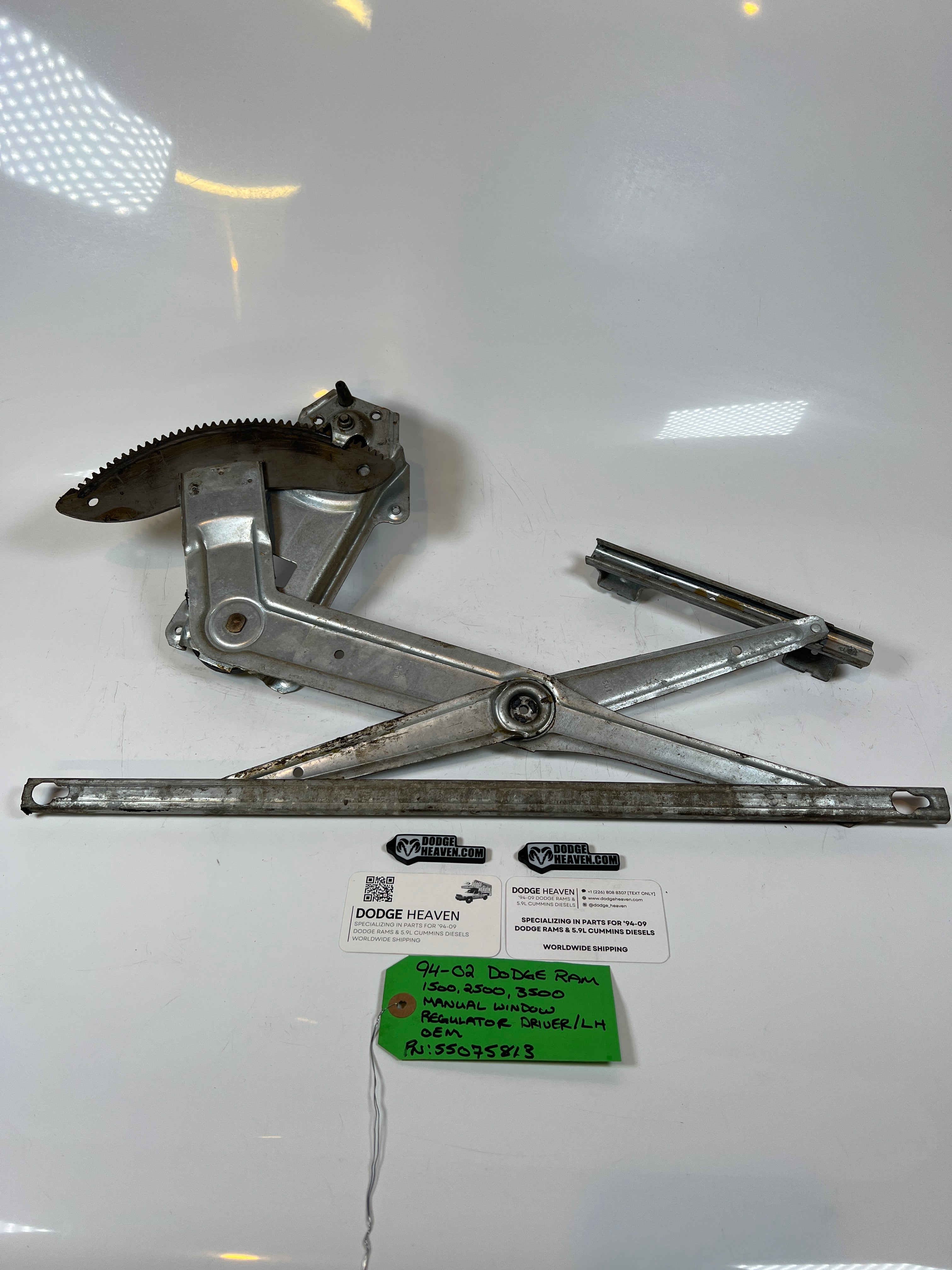 1994-2002 Dodge Ram 1500-3500 Manual Window Regulator Assembly Driver LH
