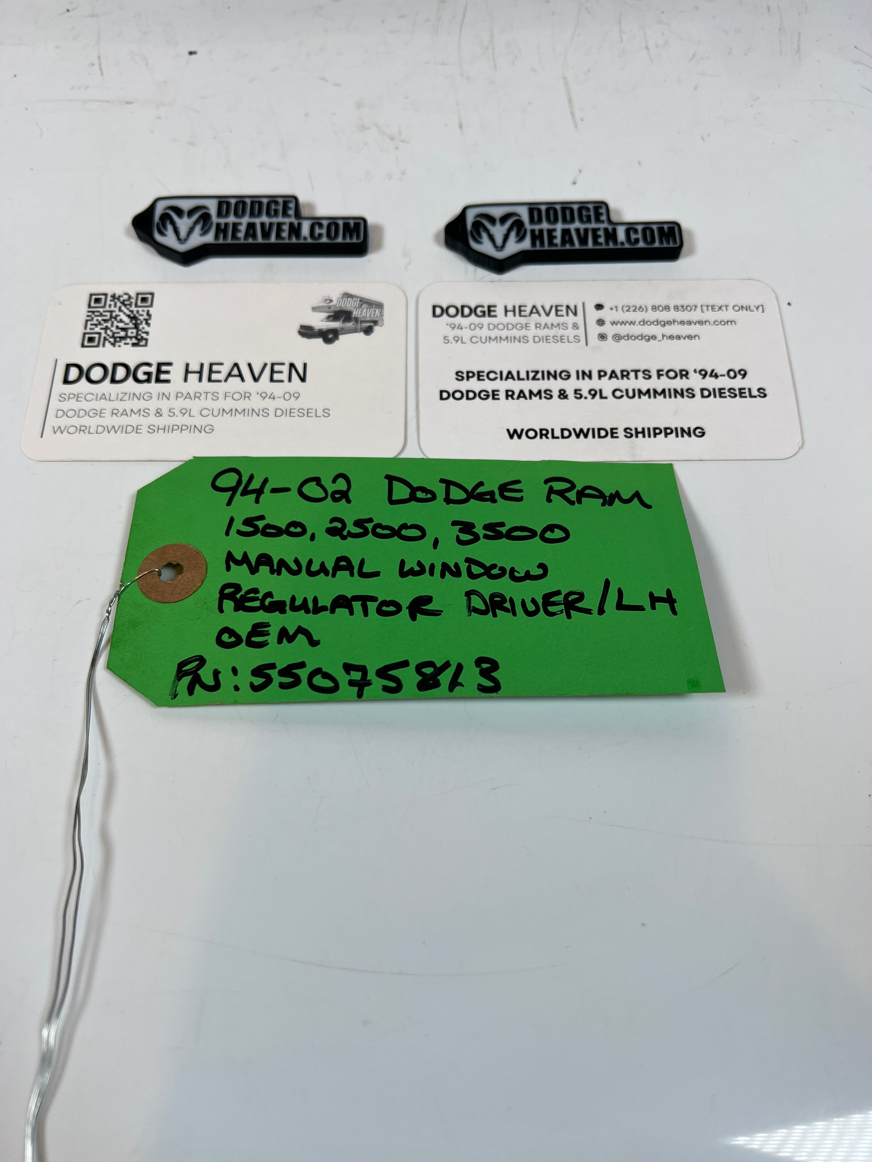 1994-2002 Dodge Ram 1500-3500 Manual Window Regulator Assembly Driver LH