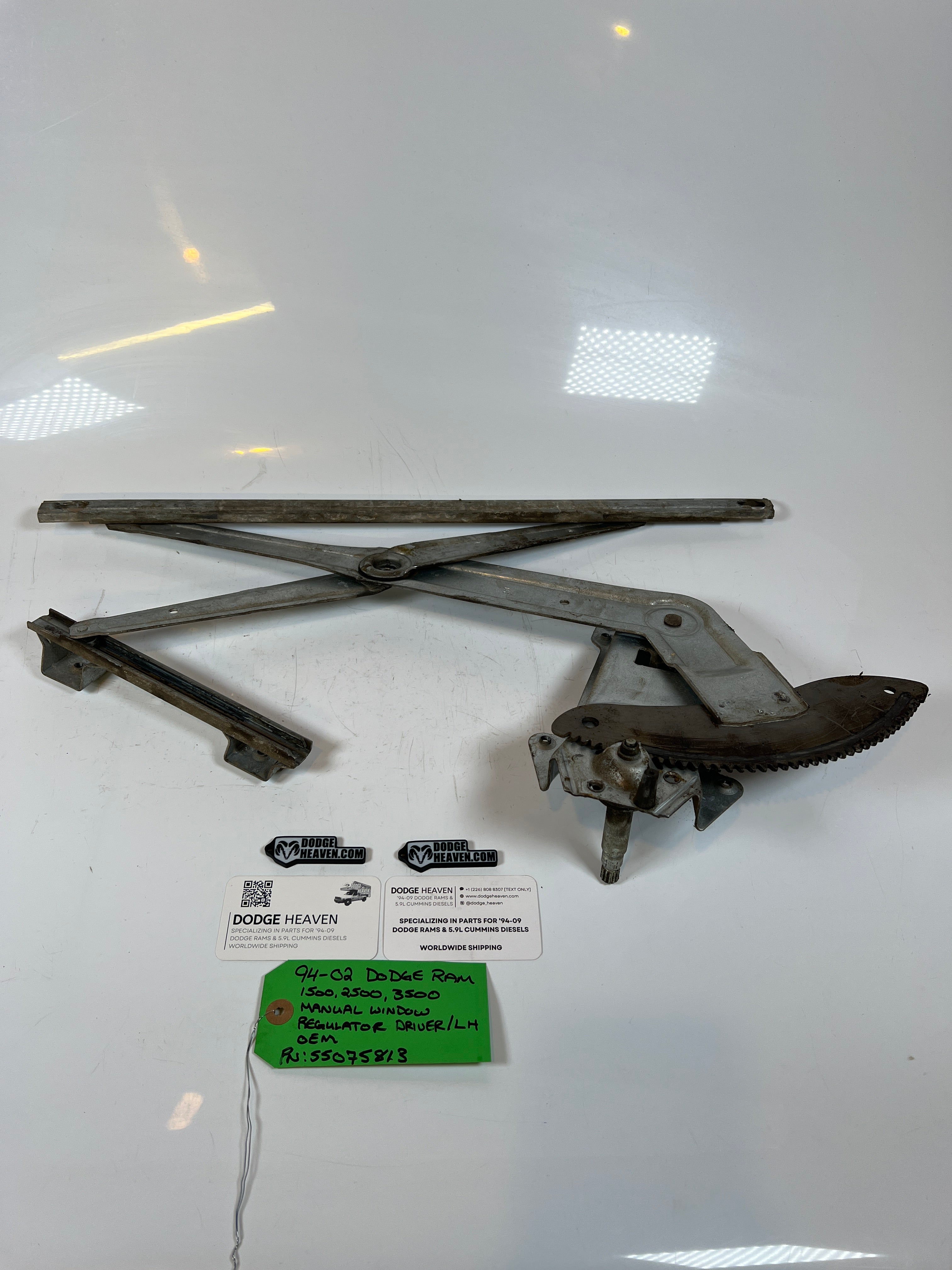 1994-2002 Dodge Ram 1500-3500 Manual Window Regulator Assembly Driver LH