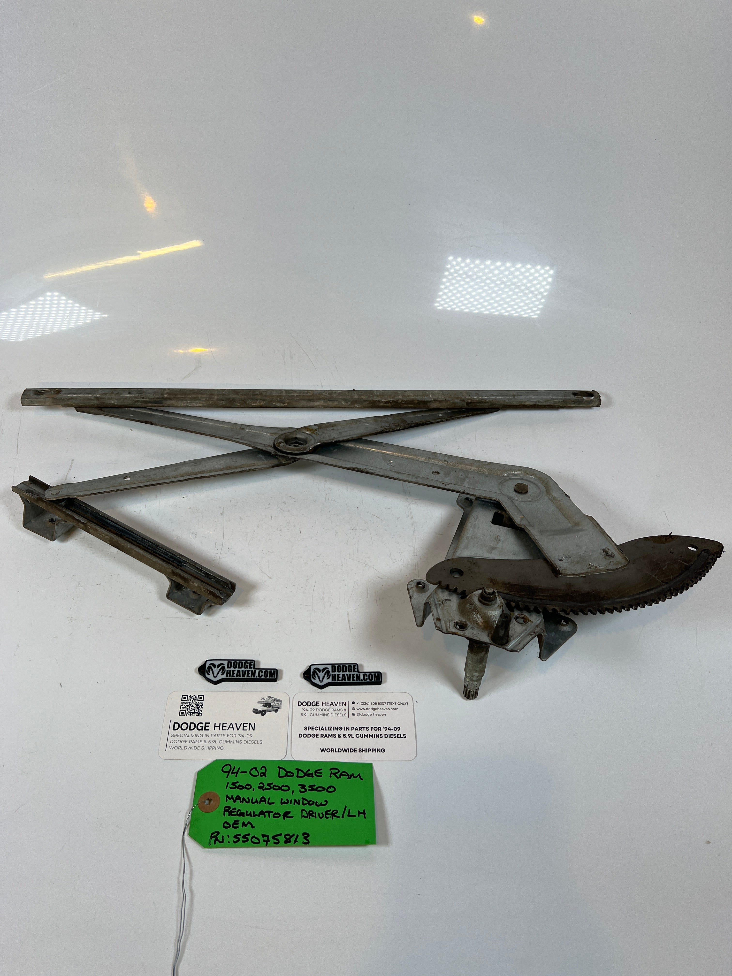 1994-2002 Dodge Ram 1500-3500 Manual Window Regulator Assembly Driver LH