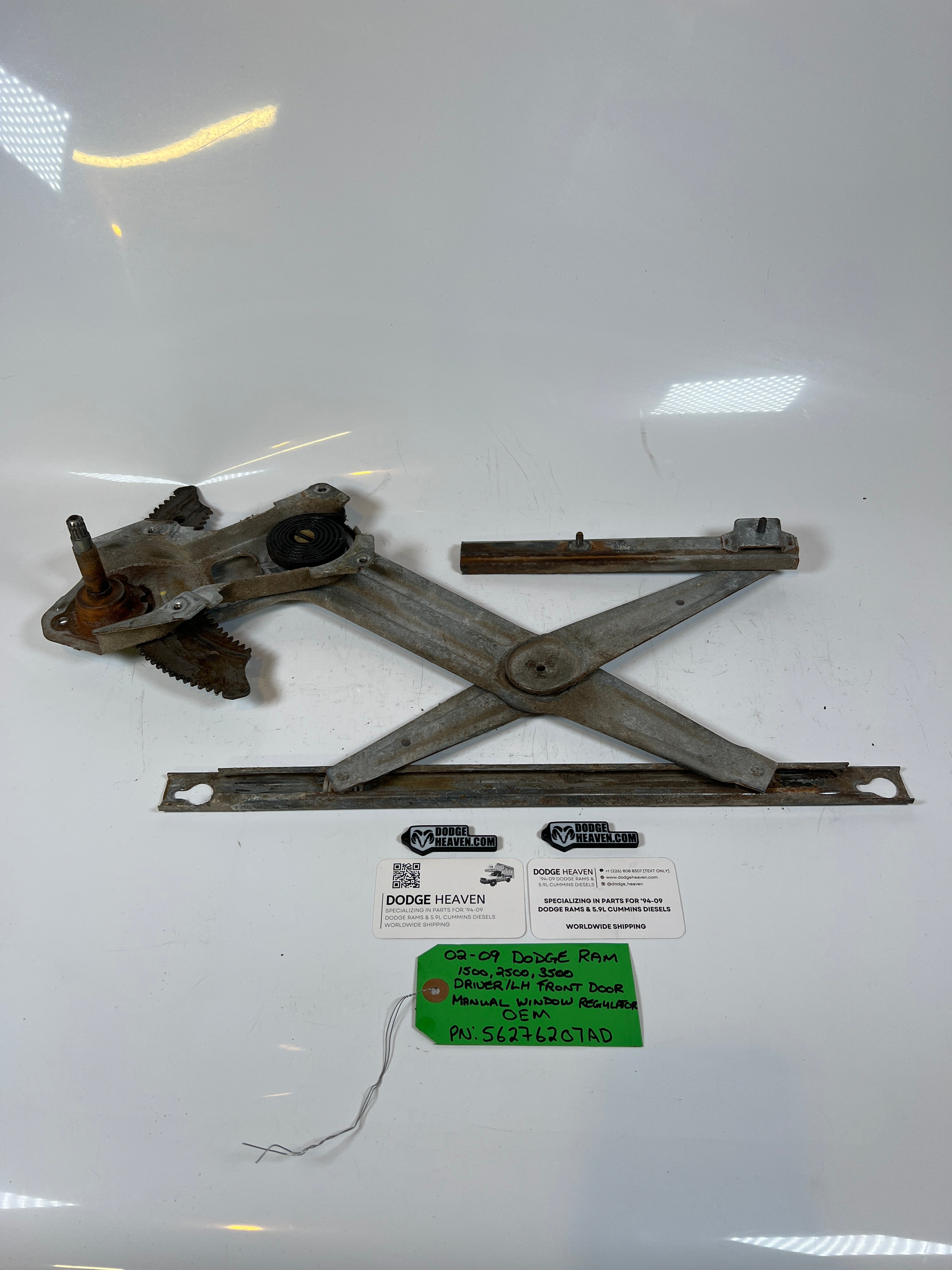 2002-2009 Dodge Ram 1500-3500 Manual Window Regulator Front Driver LH