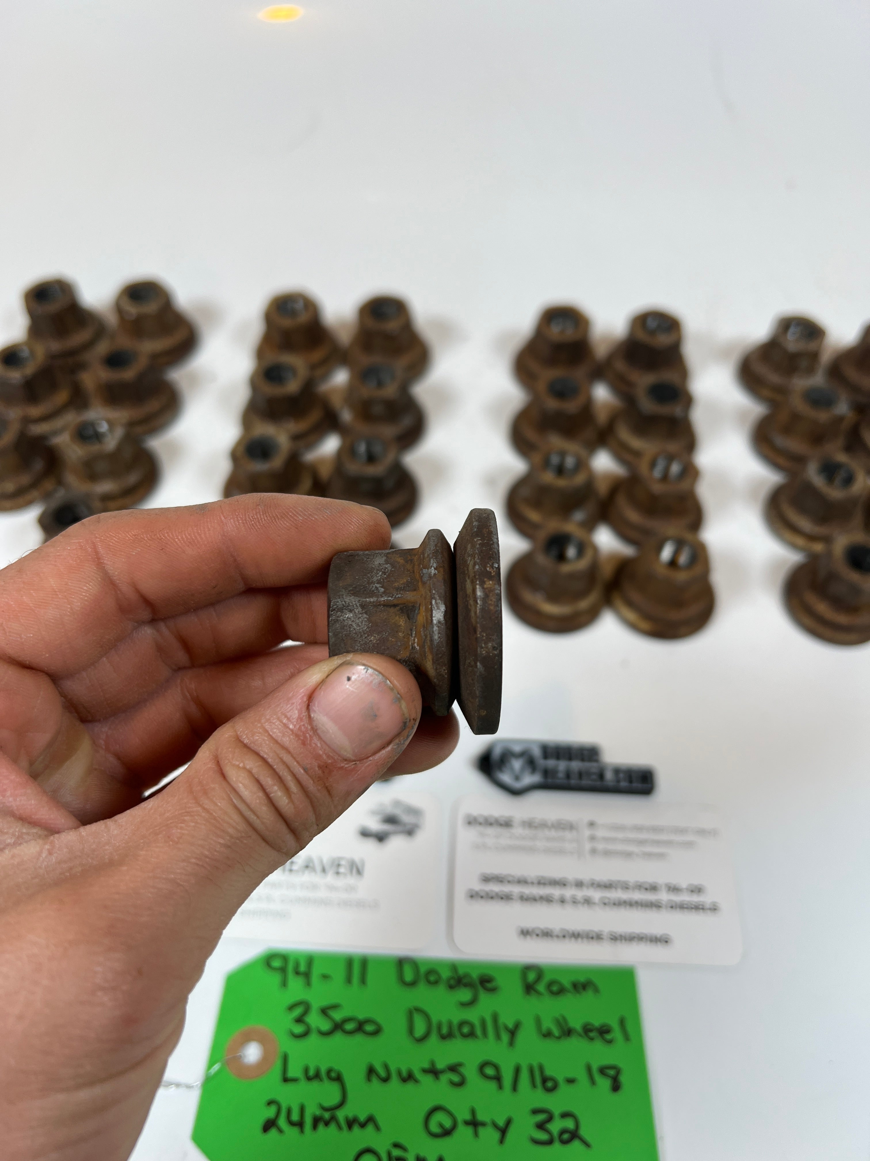 1994-2011 Dodge Ram 3500 DRW Dually Wheel Lug Nuts 9/16-18 (24MM) Qty 32