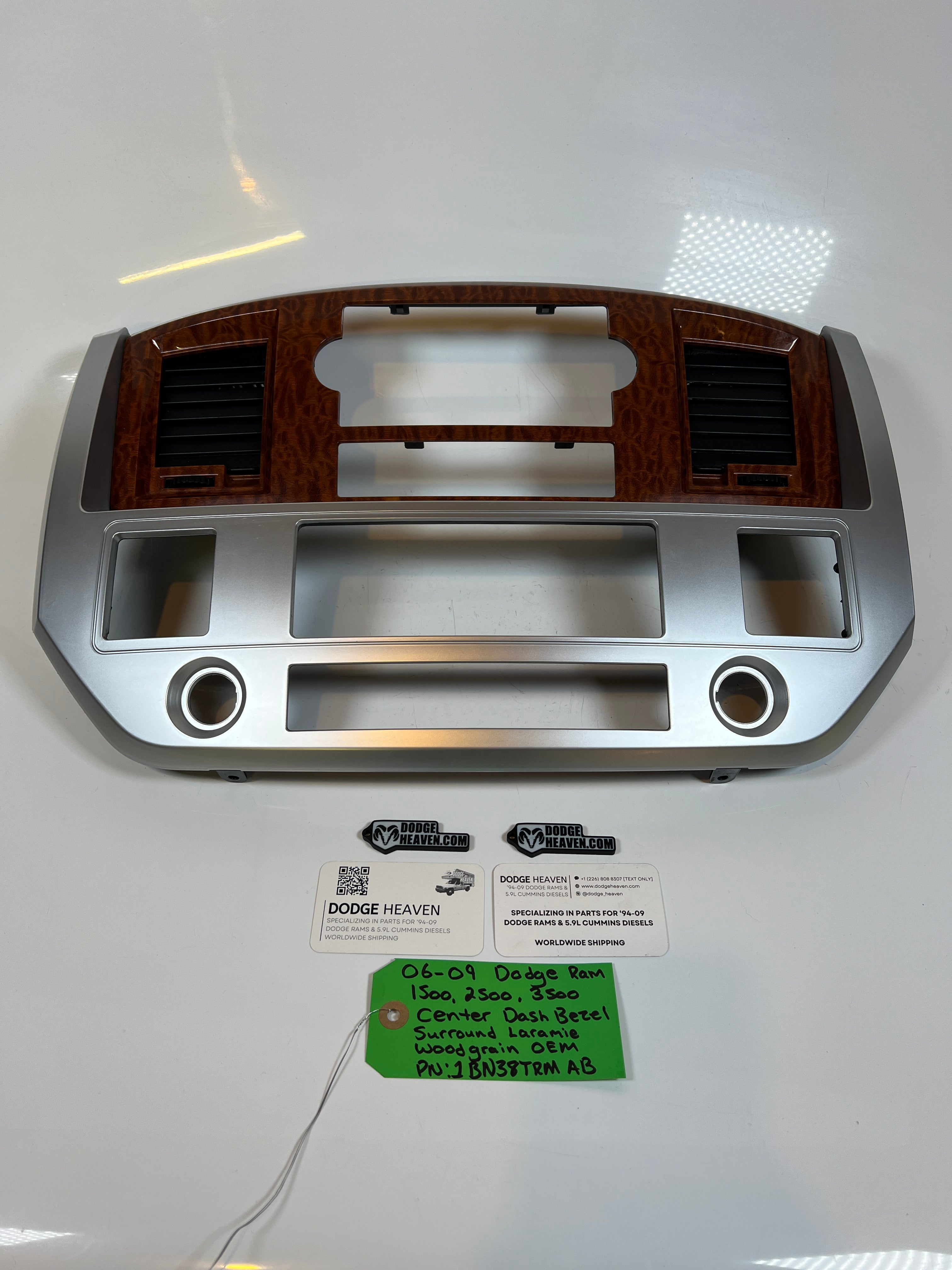 2006-2009 Dodge Ram 1500-3500 Laramie Wood Grain Center Dash Bezel