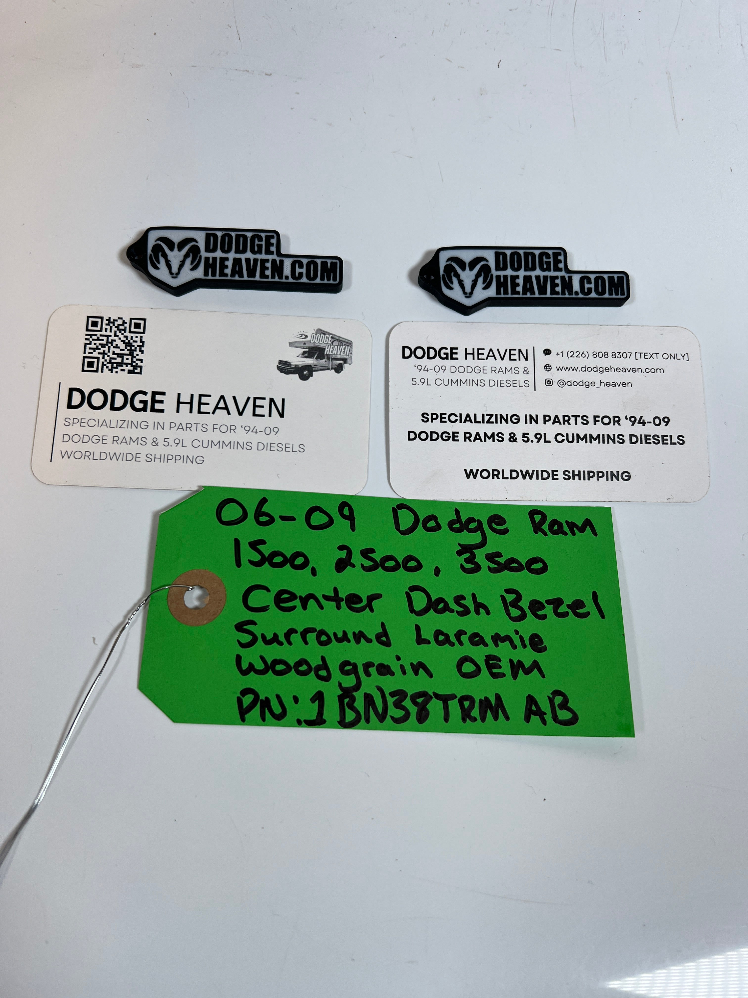 2006-2009 Dodge Ram 1500-3500 Laramie Wood Grain Center Dash Bezel