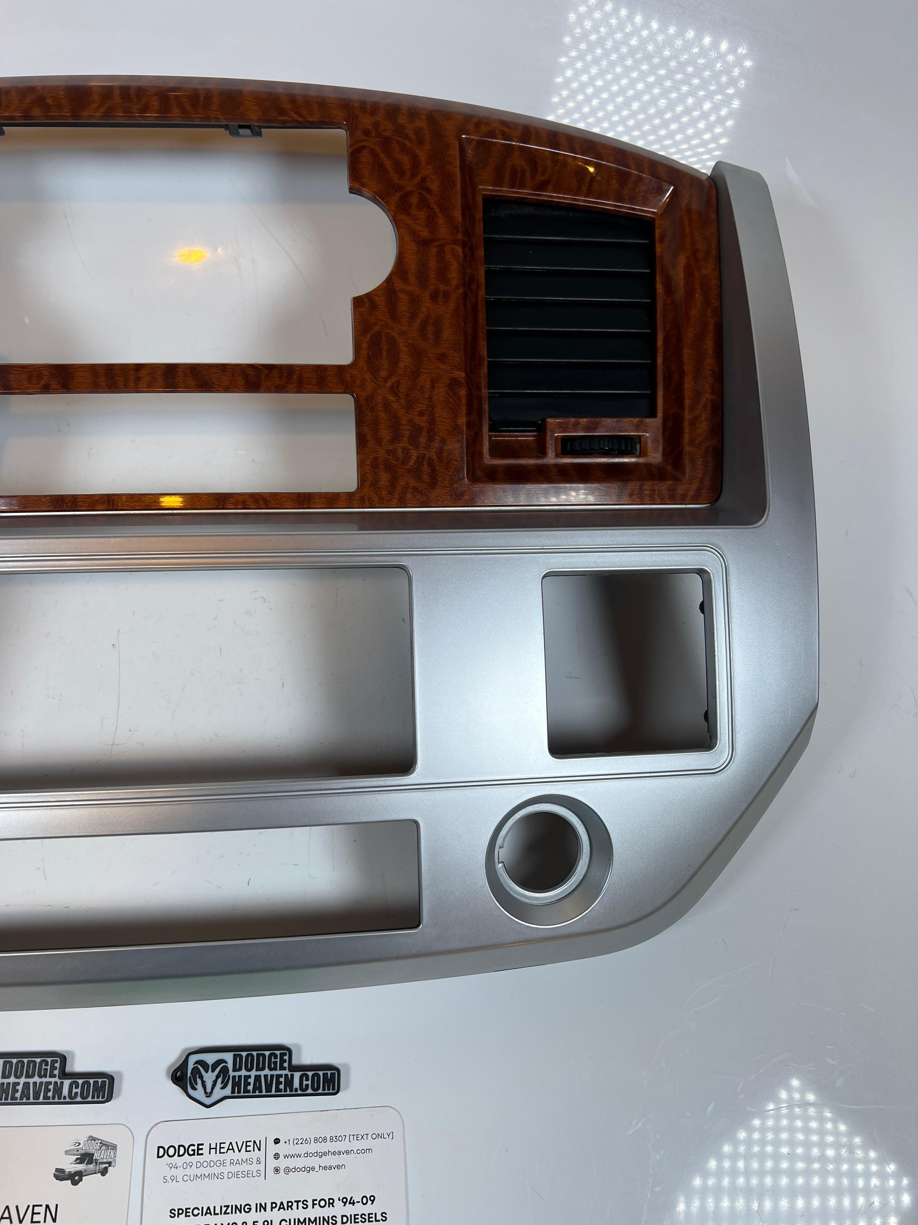 2006-2009 Dodge Ram 1500-3500 Laramie Wood Grain Center Dash Bezel