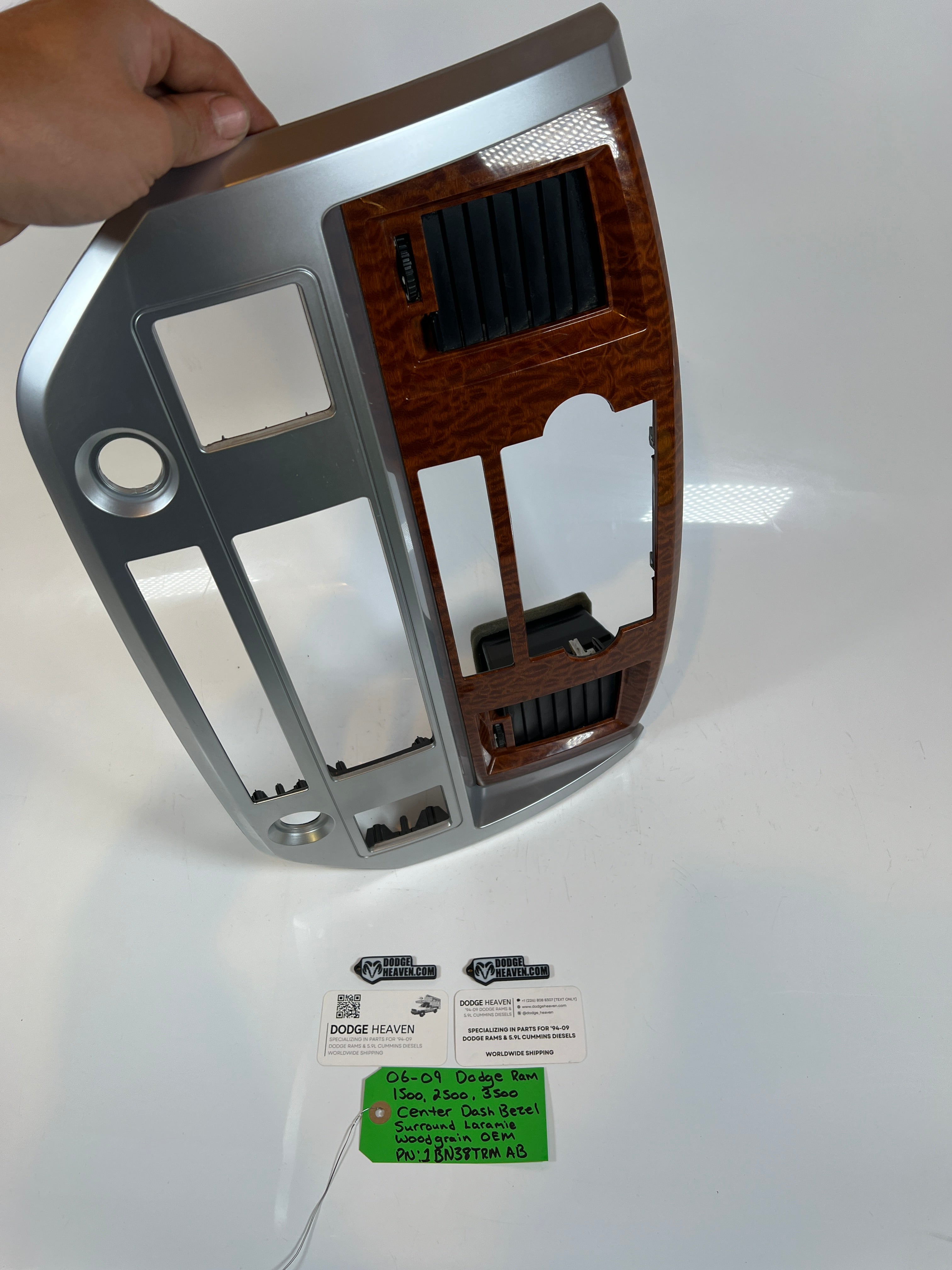 2006-2009 Dodge Ram 1500-3500 Laramie Wood Grain Center Dash Bezel
