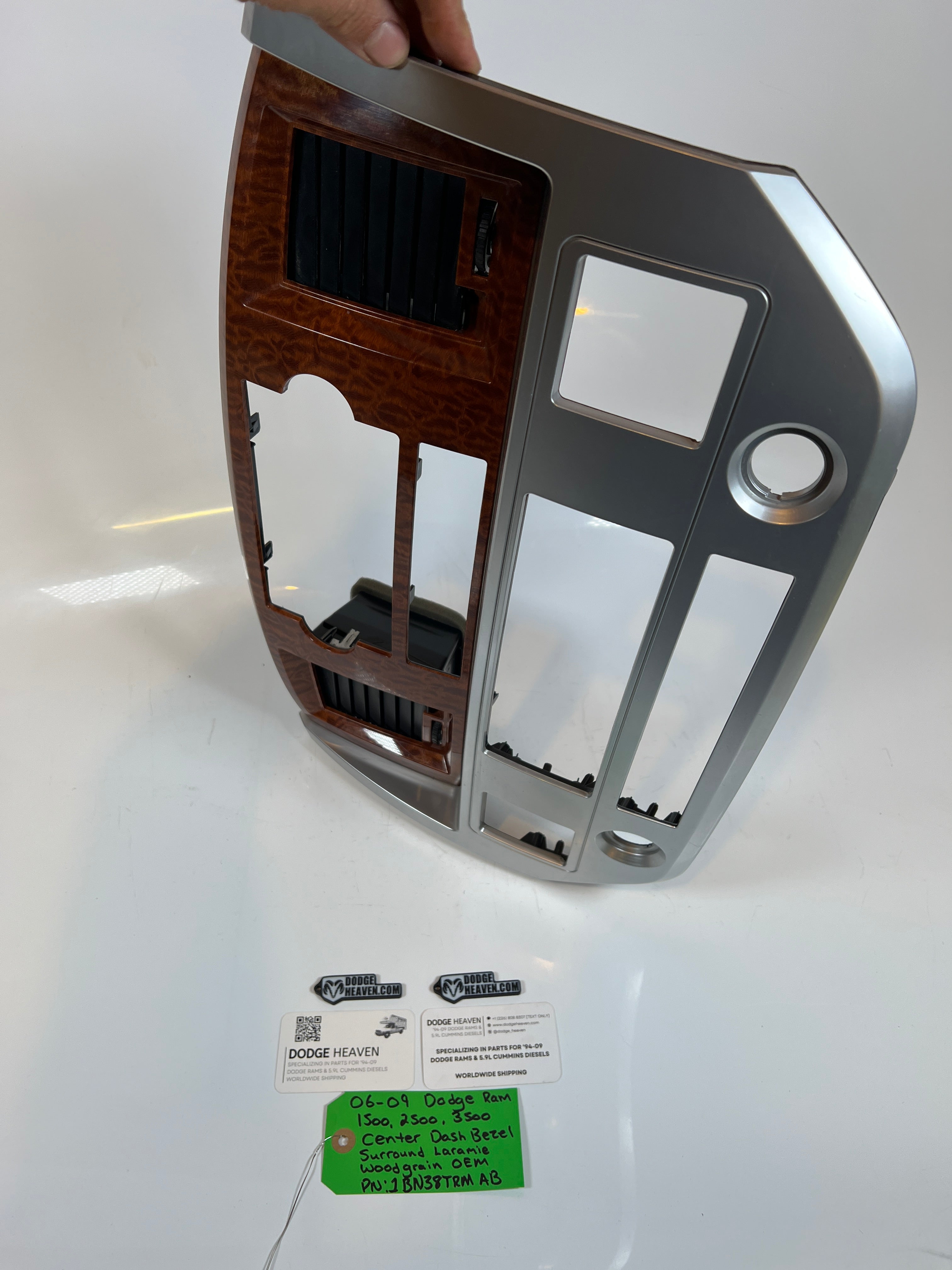 2006-2009 Dodge Ram 1500-3500 Laramie Wood Grain Center Dash Bezel