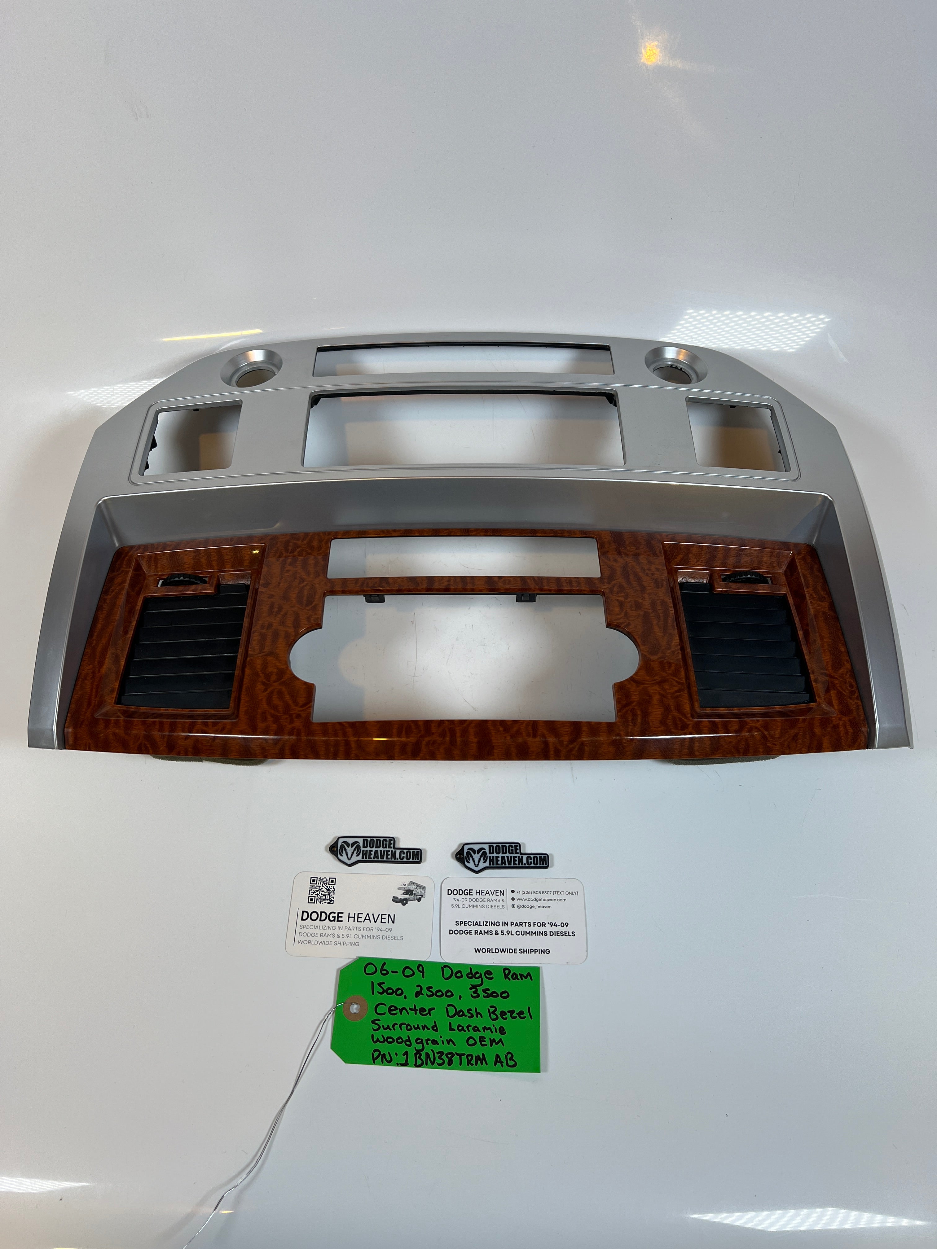 2006-2009 Dodge Ram 1500-3500 Laramie Wood Grain Center Dash Bezel