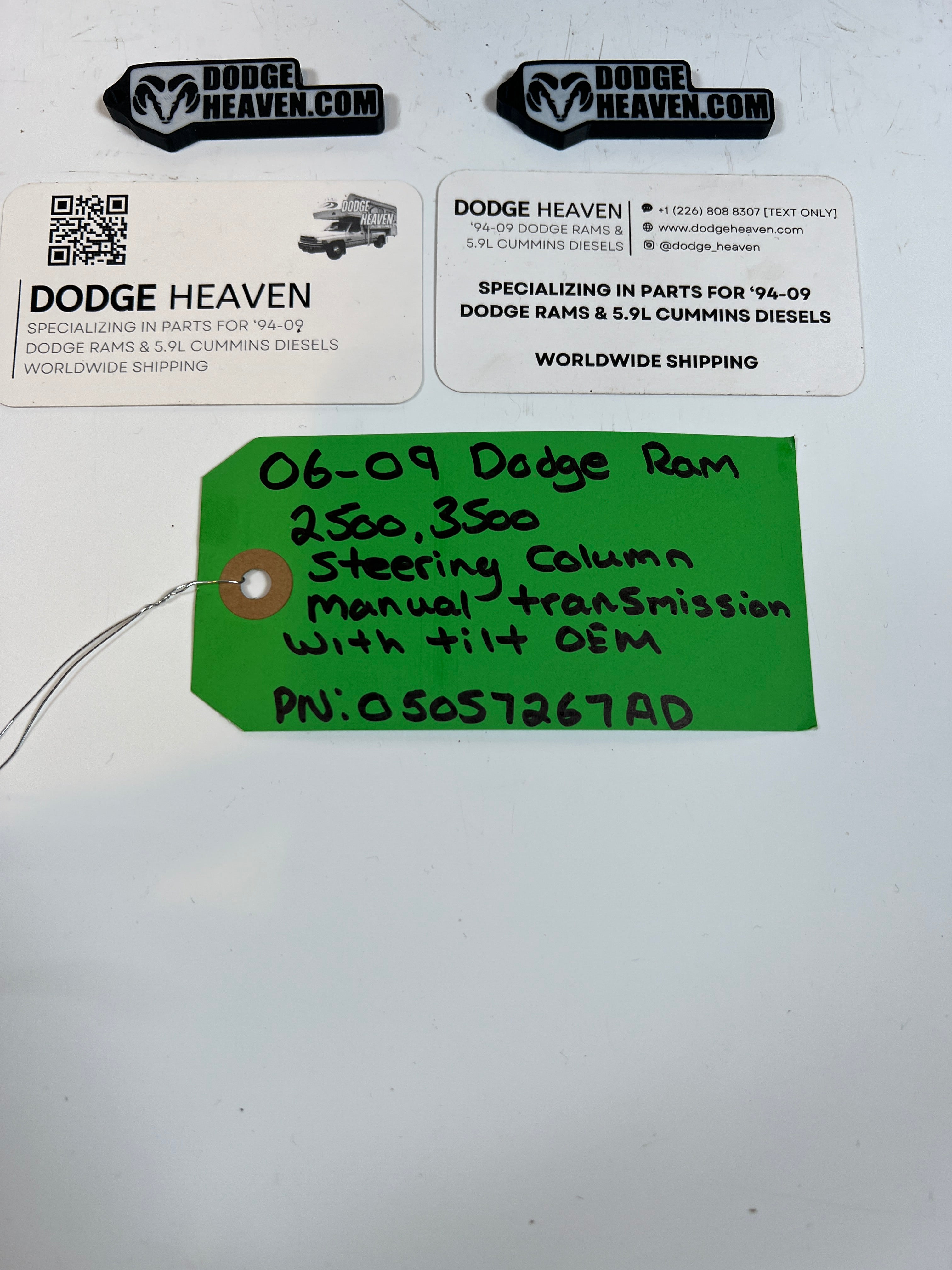 2006-2009 Dodge Ram Steering Column Manual Transmission With Tilt