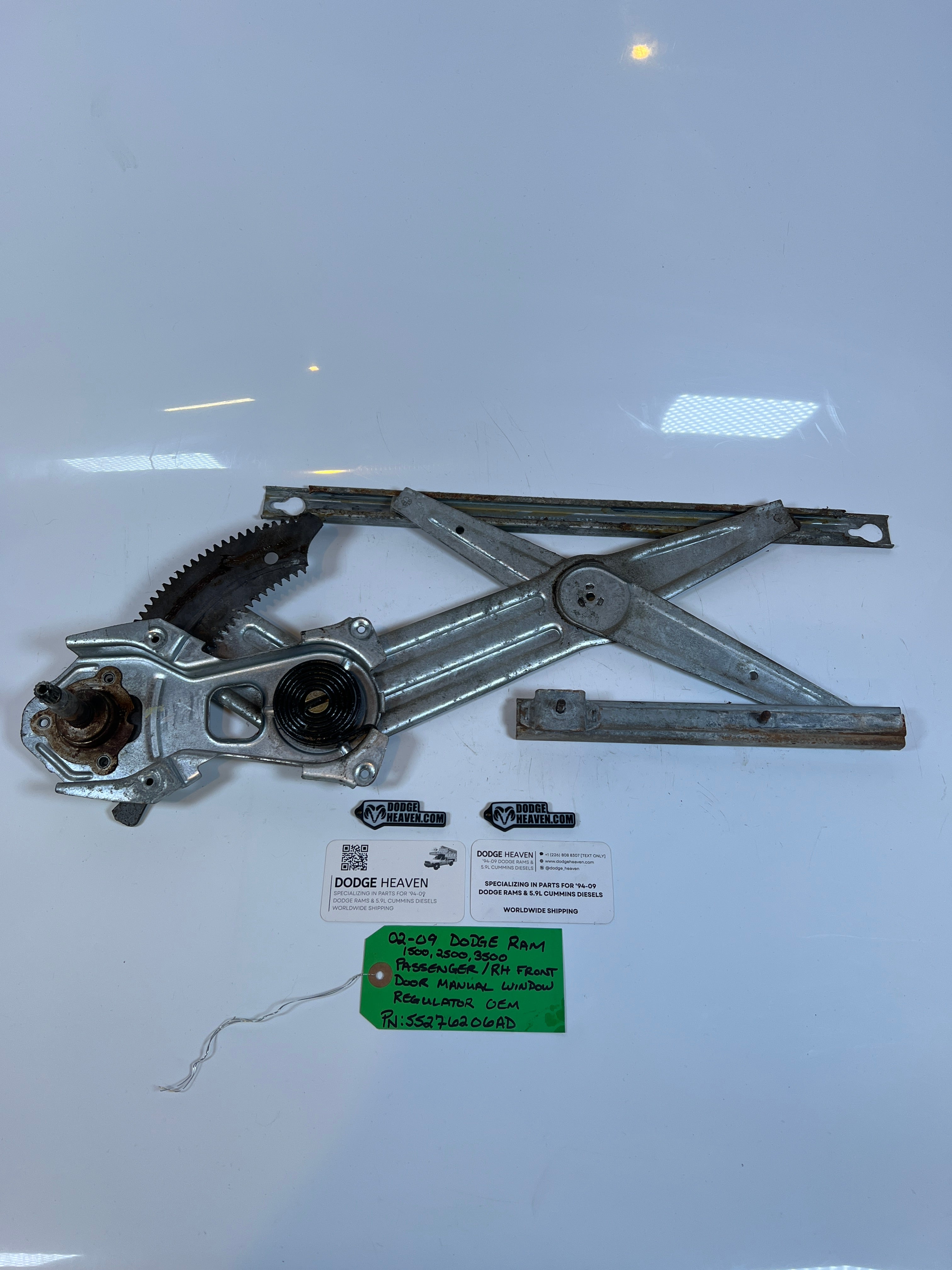 2002-2009 Dodge Ram 1500-3500 Manual Window Regulator Front Passenger LH