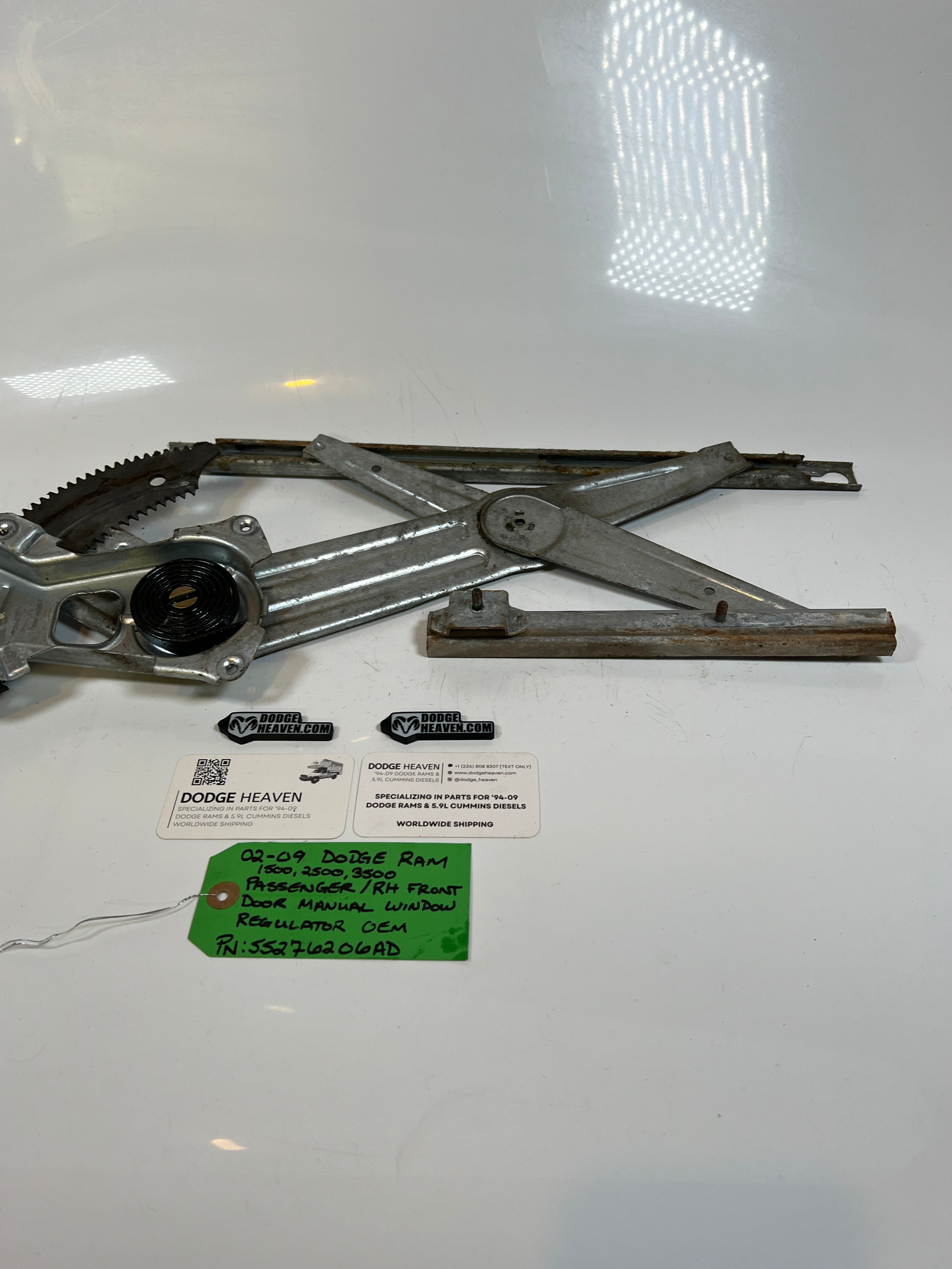 2002-2009 Dodge Ram 1500-3500 Manual Window Regulator Front Passenger LH