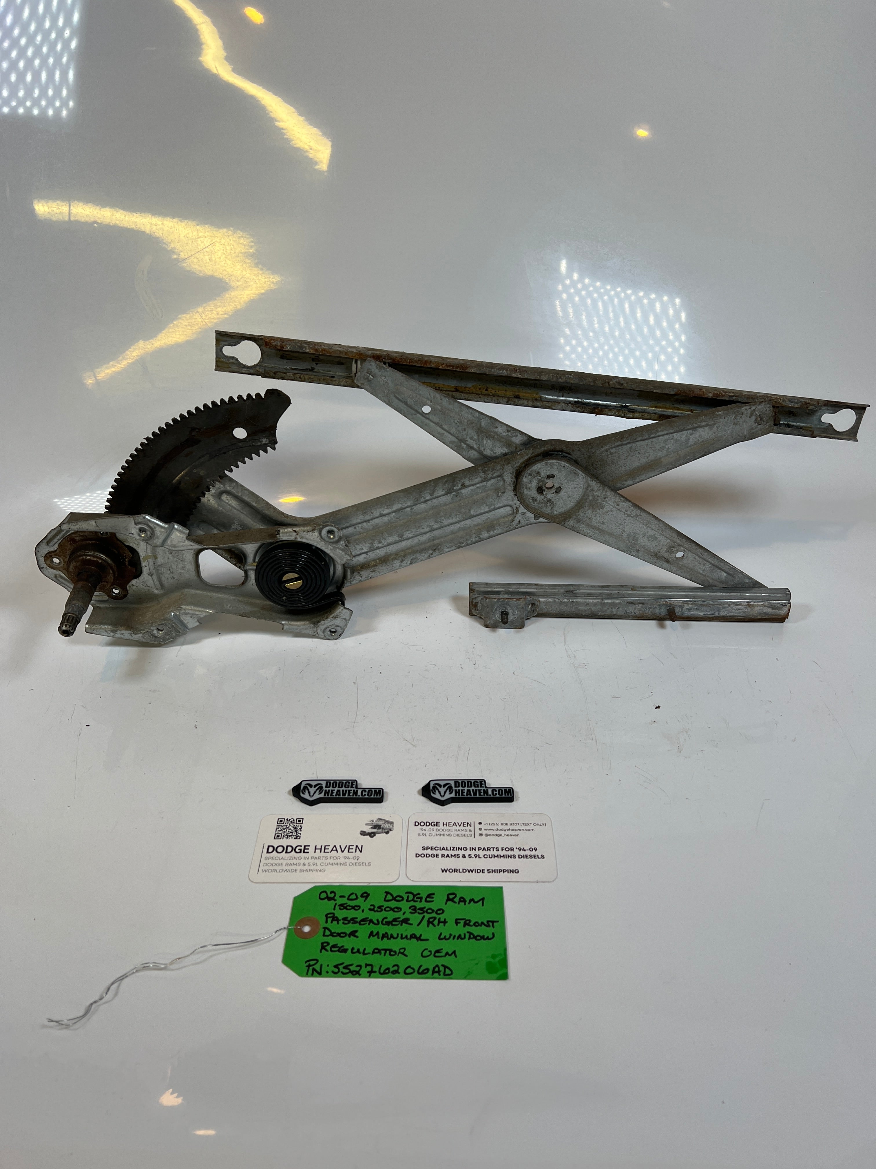 2002-2009 Dodge Ram 1500-3500 Manual Window Regulator Front Passenger LH