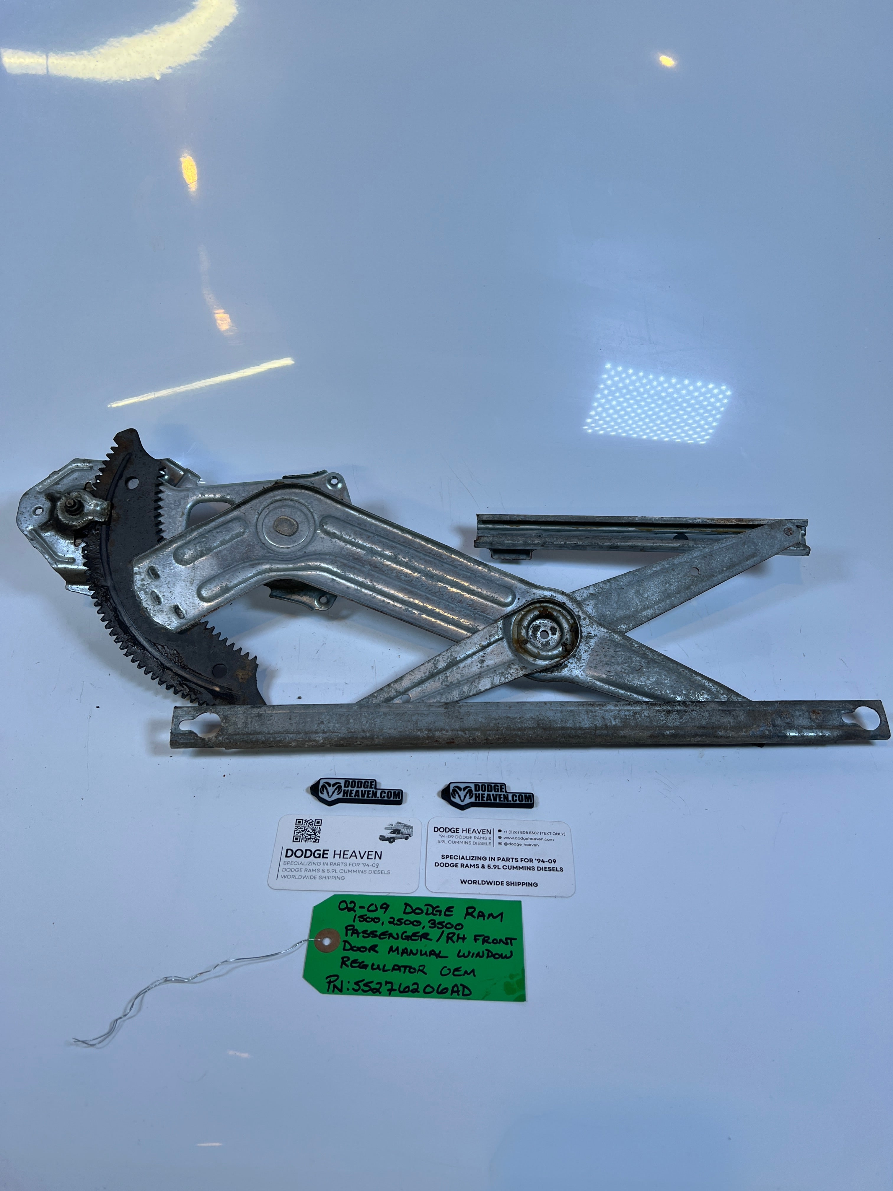 2002-2009 Dodge Ram 1500-3500 Manual Window Regulator Front Passenger LH