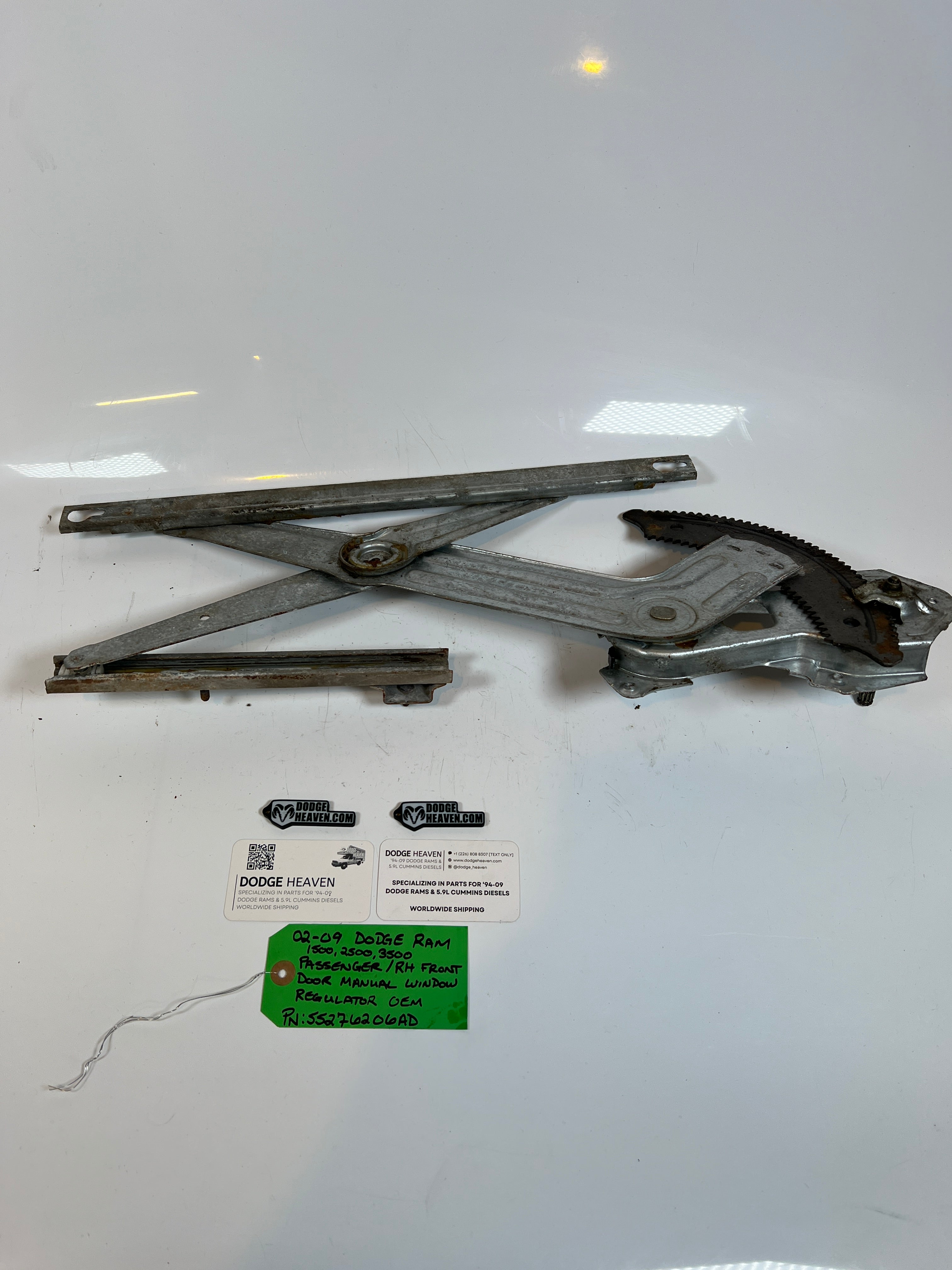 2002-2009 Dodge Ram 1500-3500 Manual Window Regulator Front Passenger LH