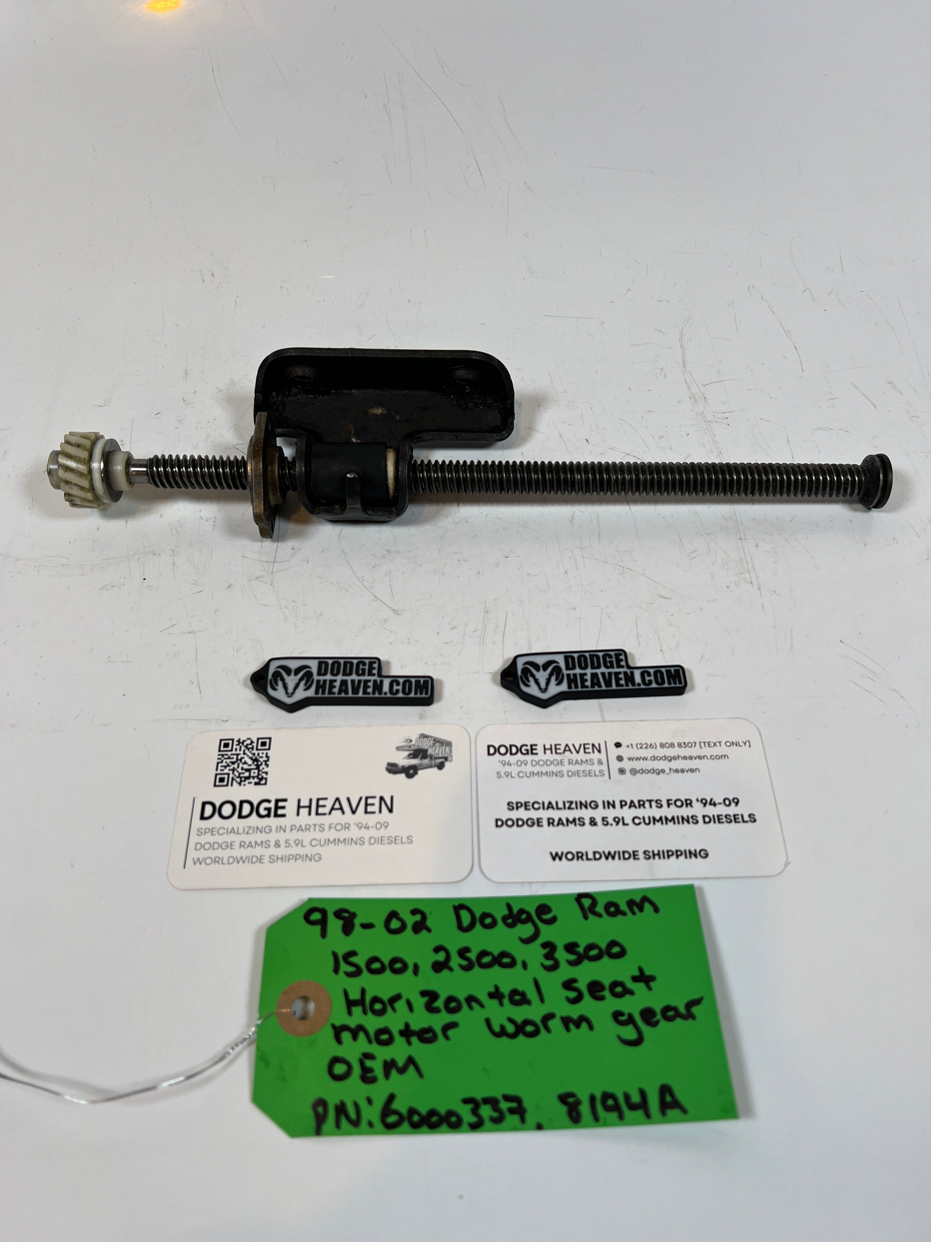 1998-2002 Dodge Ram 1500-3500 Horizontal Seat Motor Worm Gear