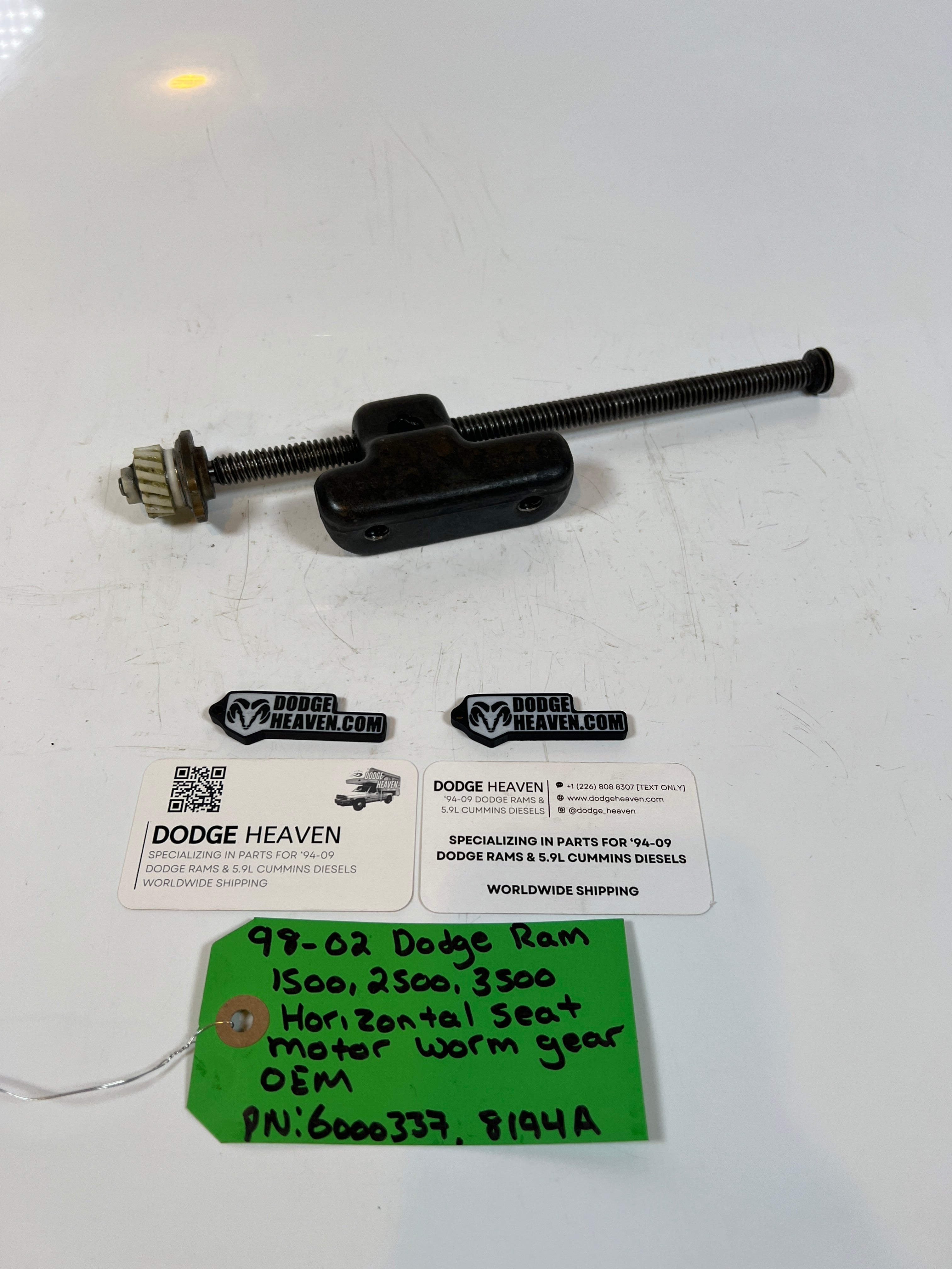 1998-2002 Dodge Ram 1500-3500 Horizontal Seat Motor Worm Gear