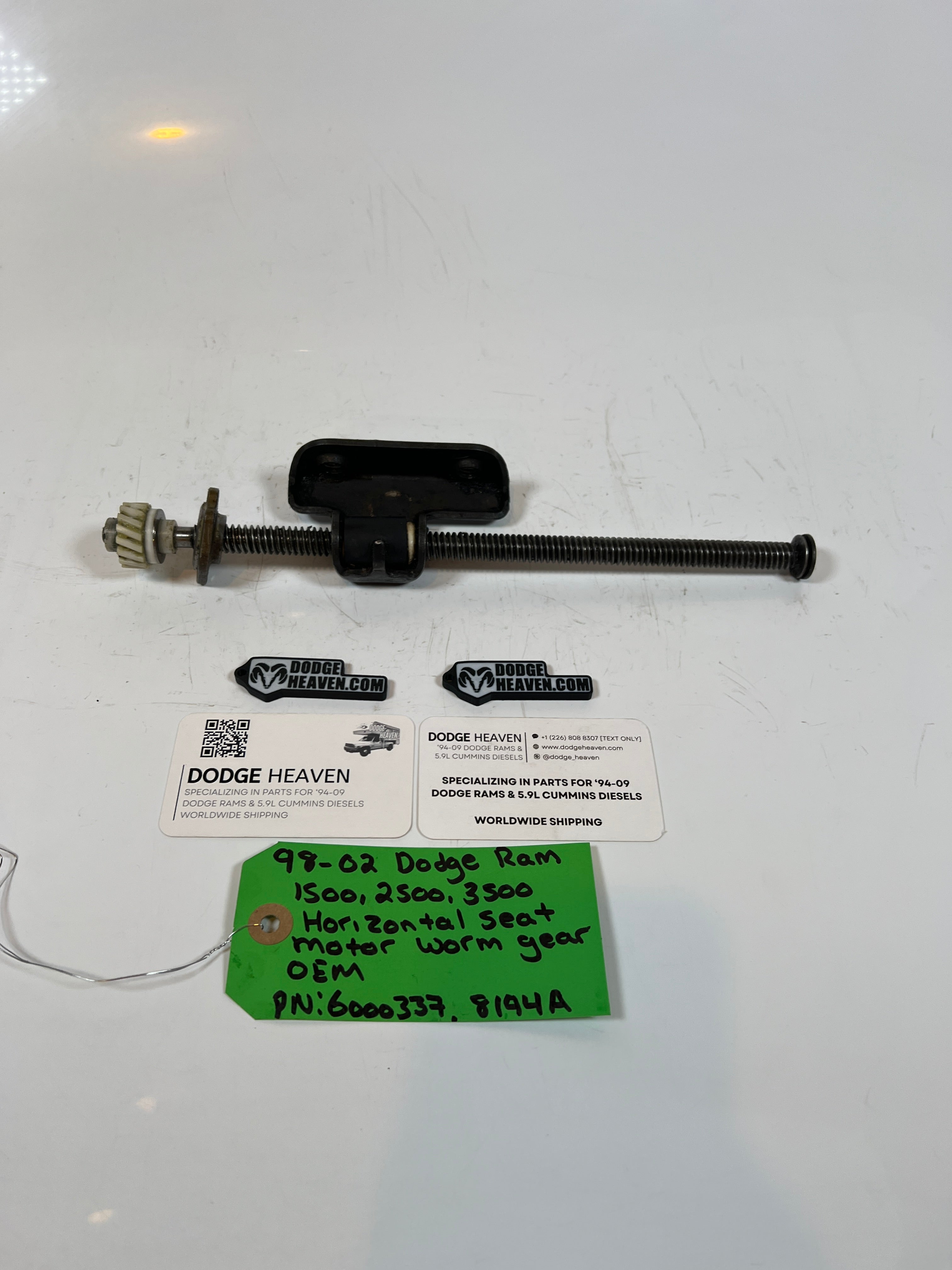 1998-2002 Dodge Ram 1500-3500 Horizontal Seat Motor Worm Gear