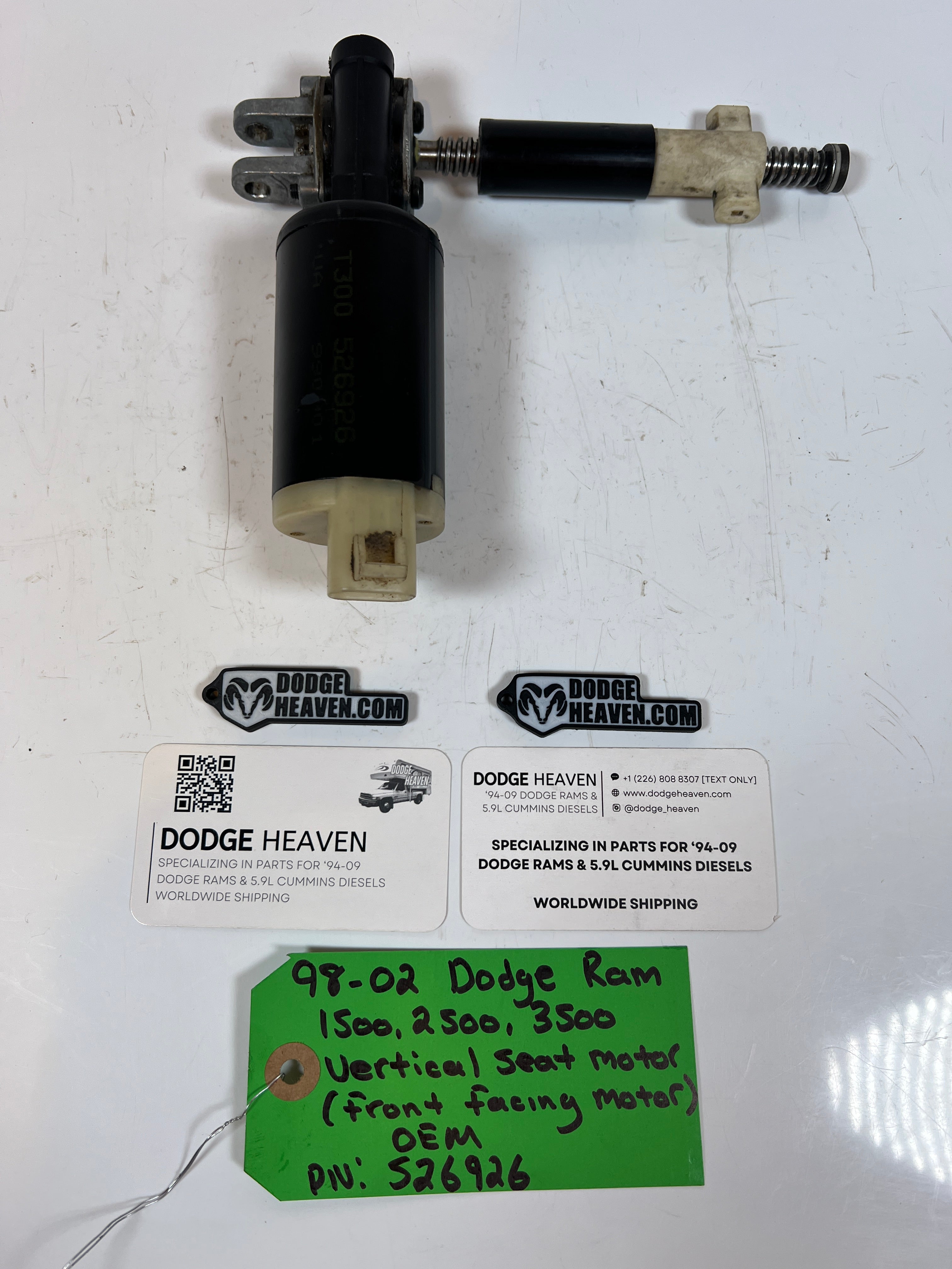 1998-2002 Dodge Ram 1500-3500 Vertical Seat Motor ( Front Facing Motor)