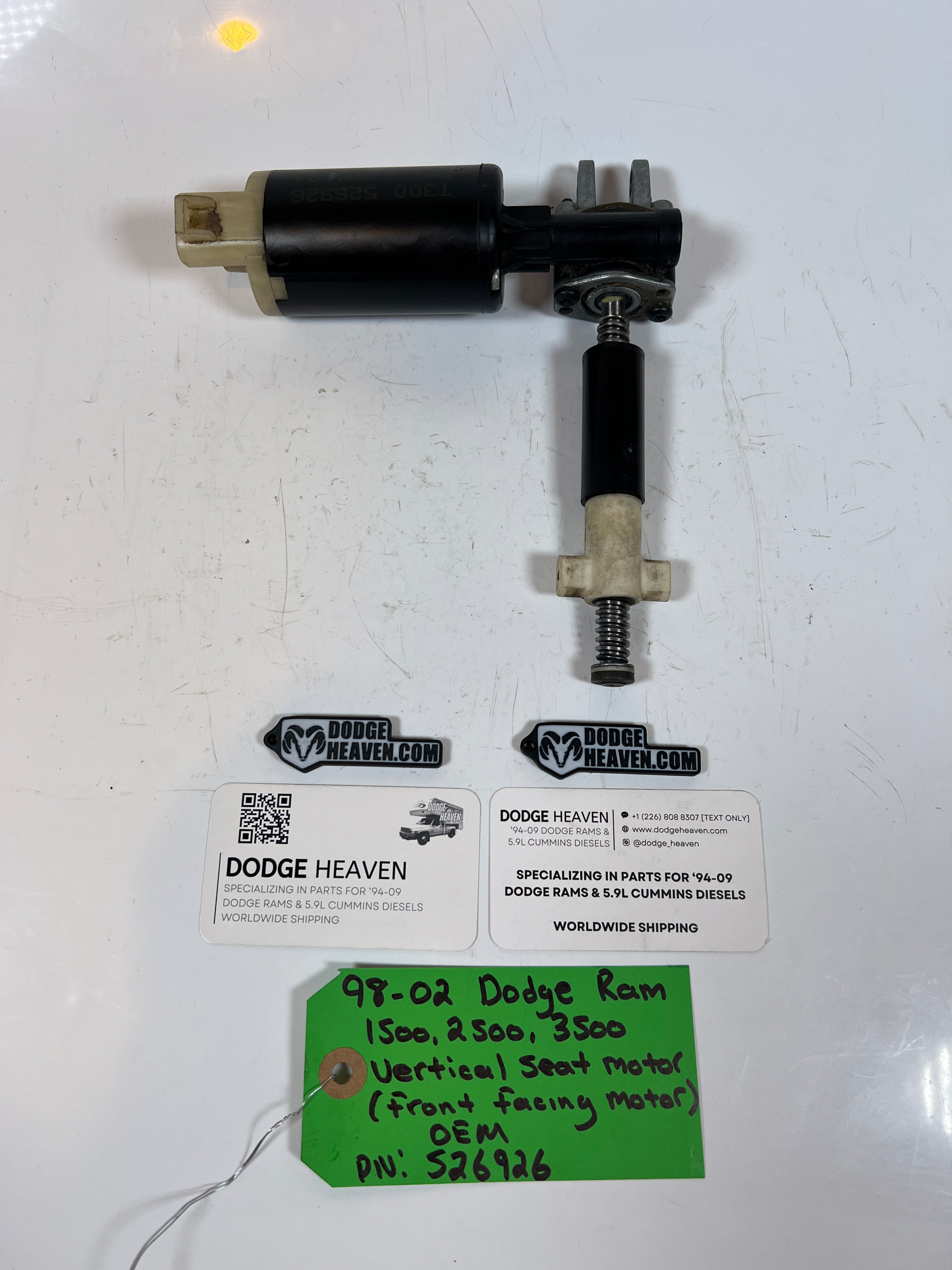 1998-2002 Dodge Ram 1500-3500 Vertical Seat Motor ( Front Facing Motor)