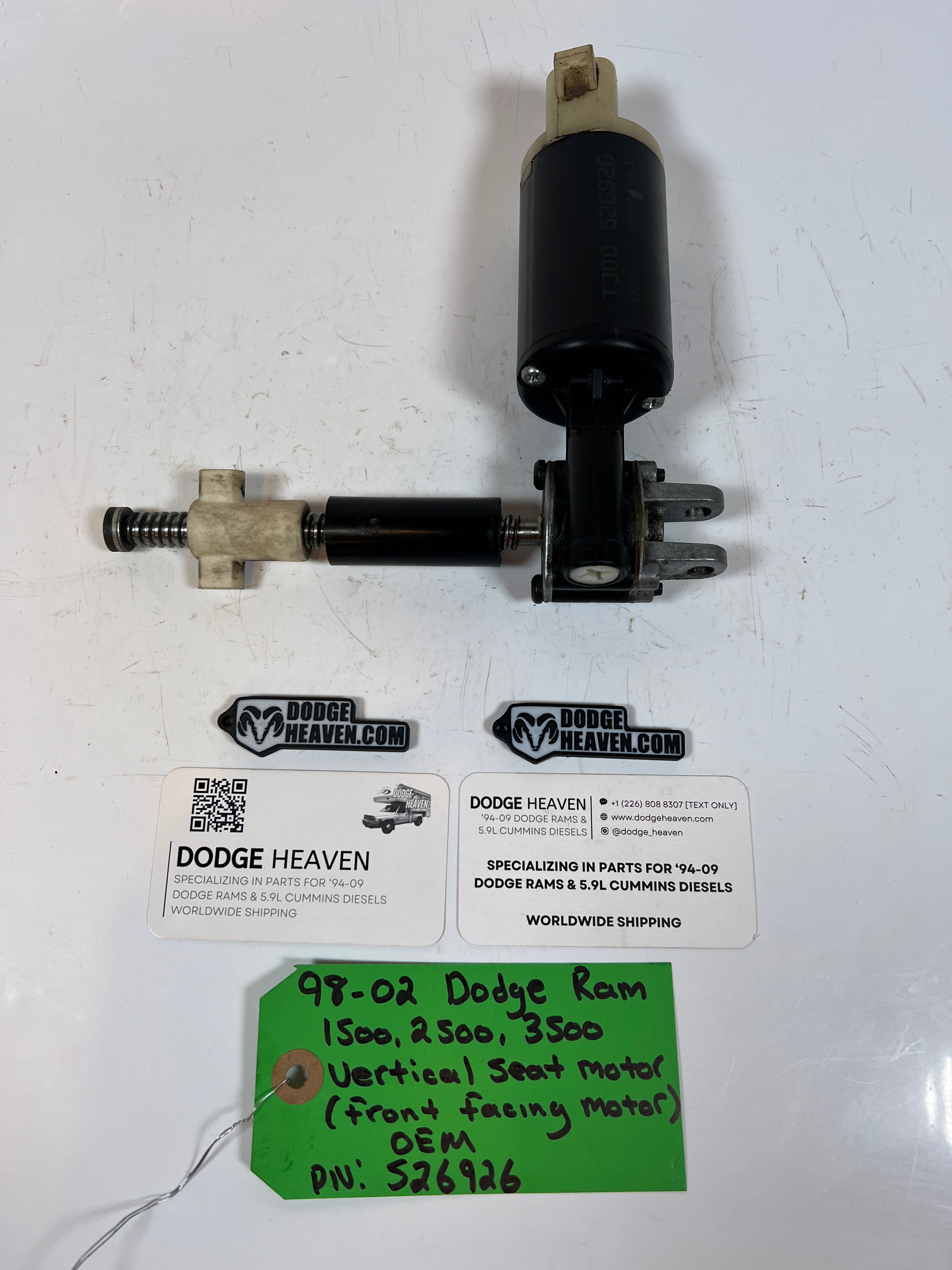 1998-2002 Dodge Ram 1500-3500 Vertical Seat Motor ( Front Facing Motor)