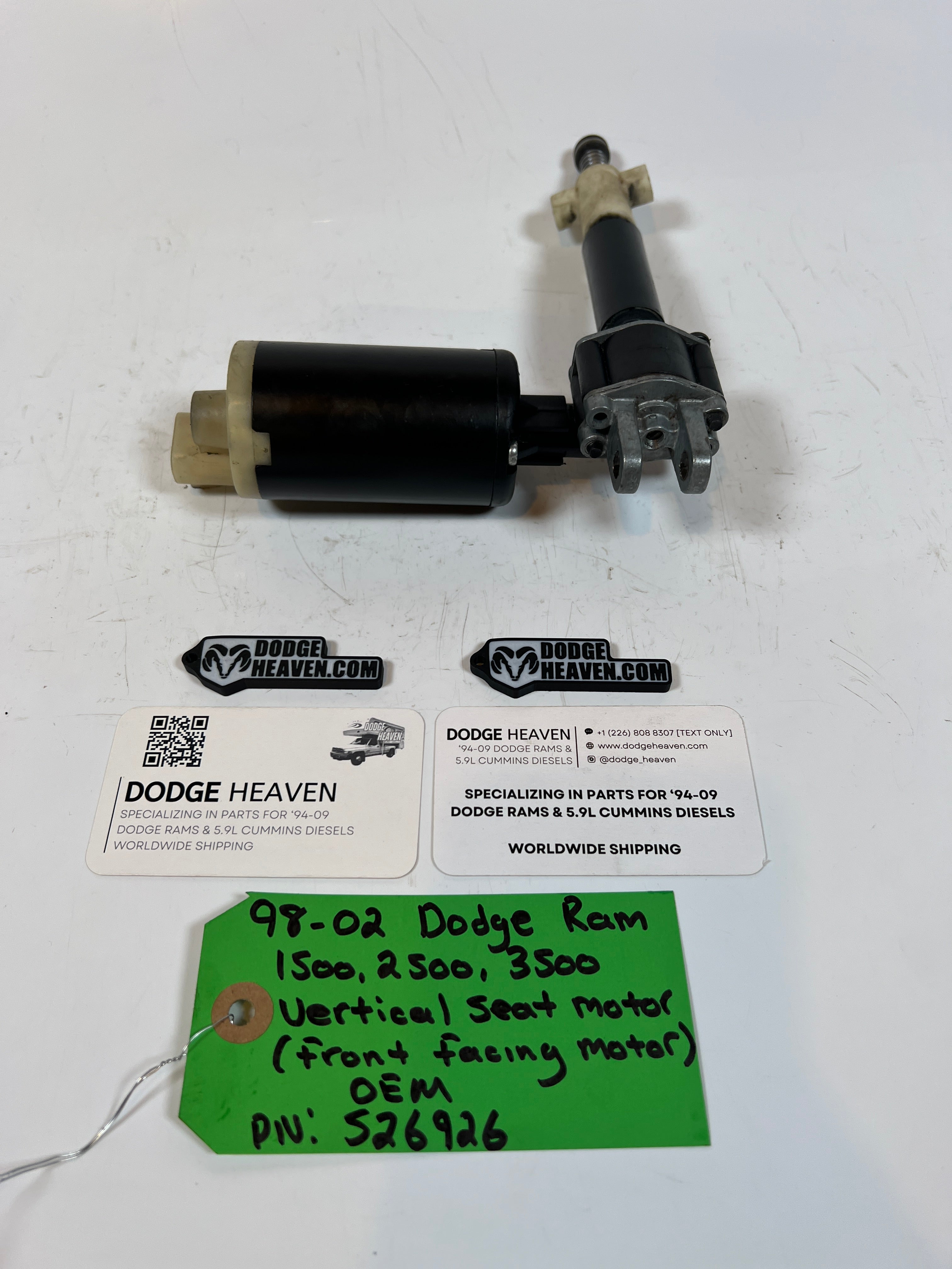 1998-2002 Dodge Ram 1500-3500 Vertical Seat Motor ( Front Facing Motor)