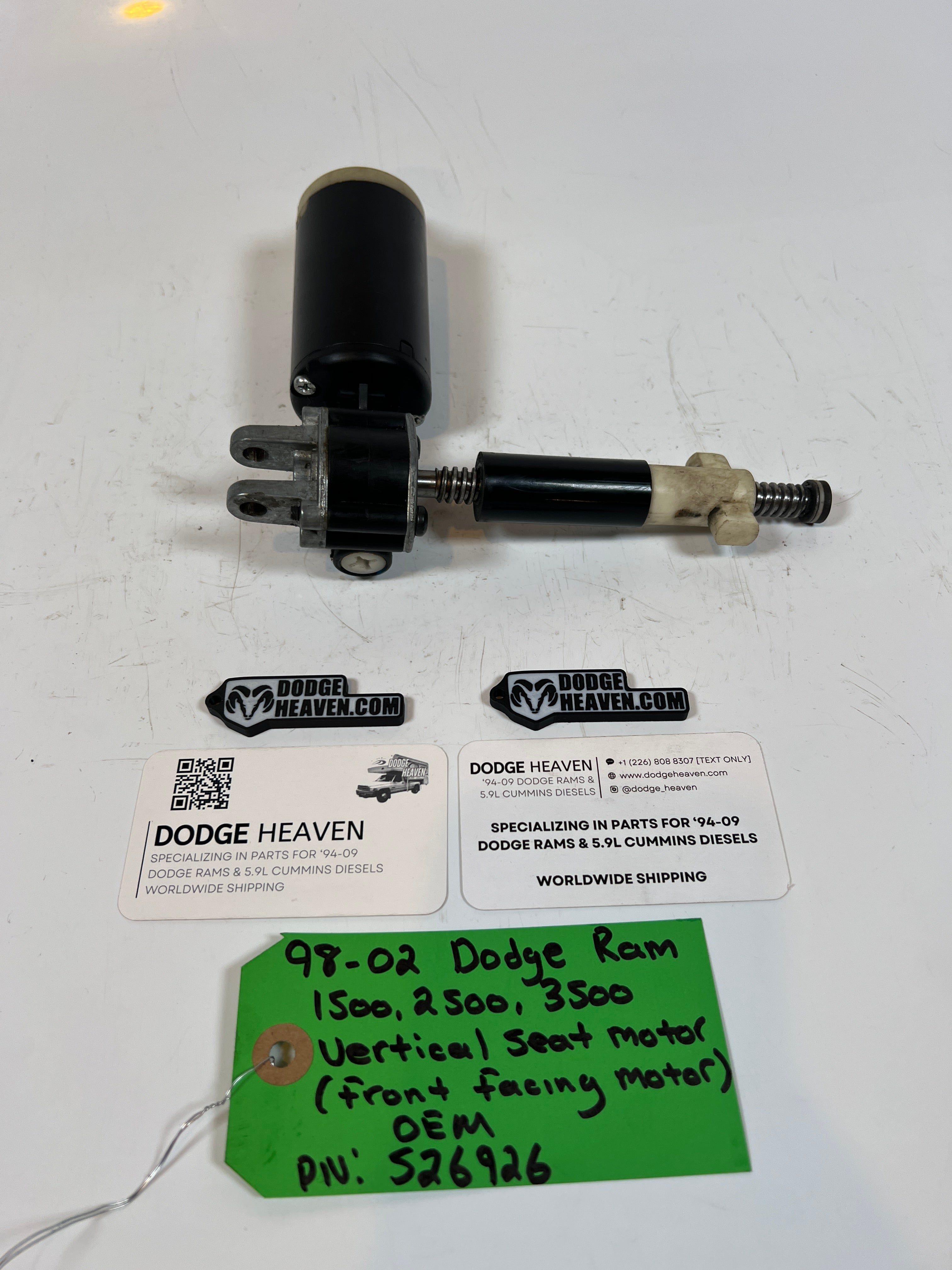 1998-2002 Dodge Ram 1500-3500 Vertical Seat Motor ( Front Facing Motor)